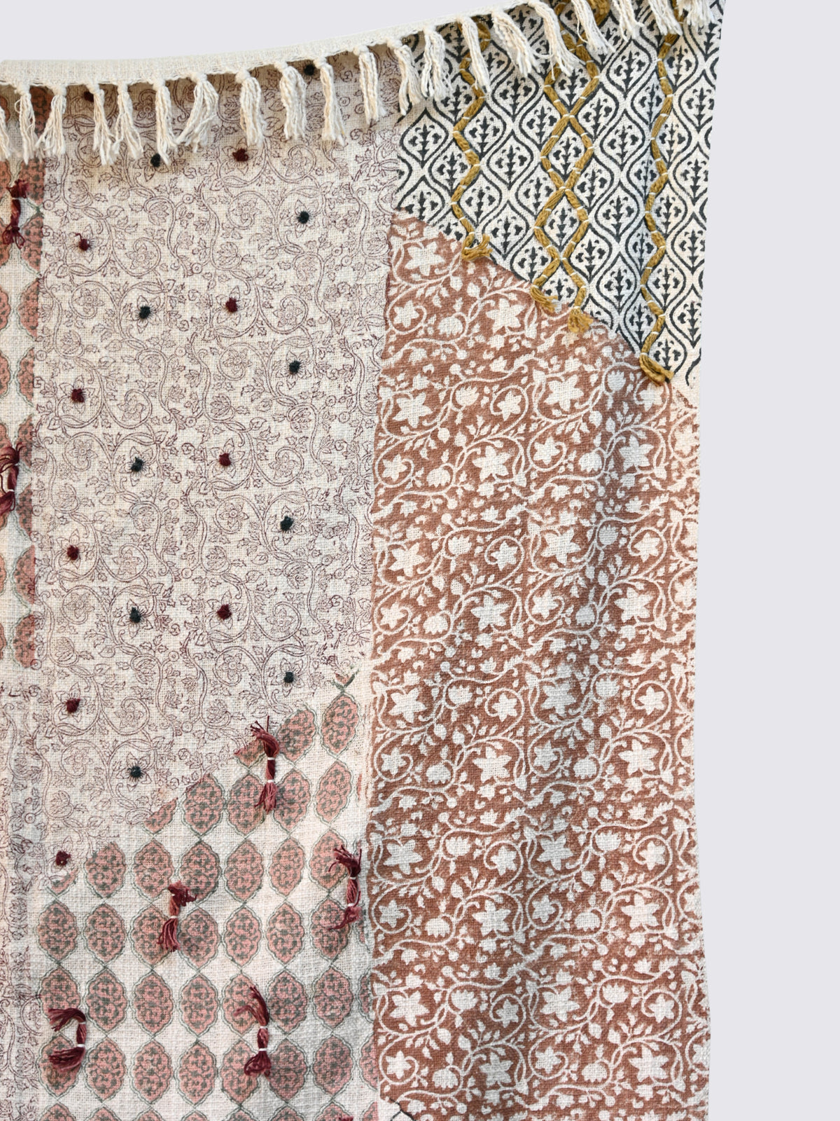 Eiris Block-Printed Cotton Throw