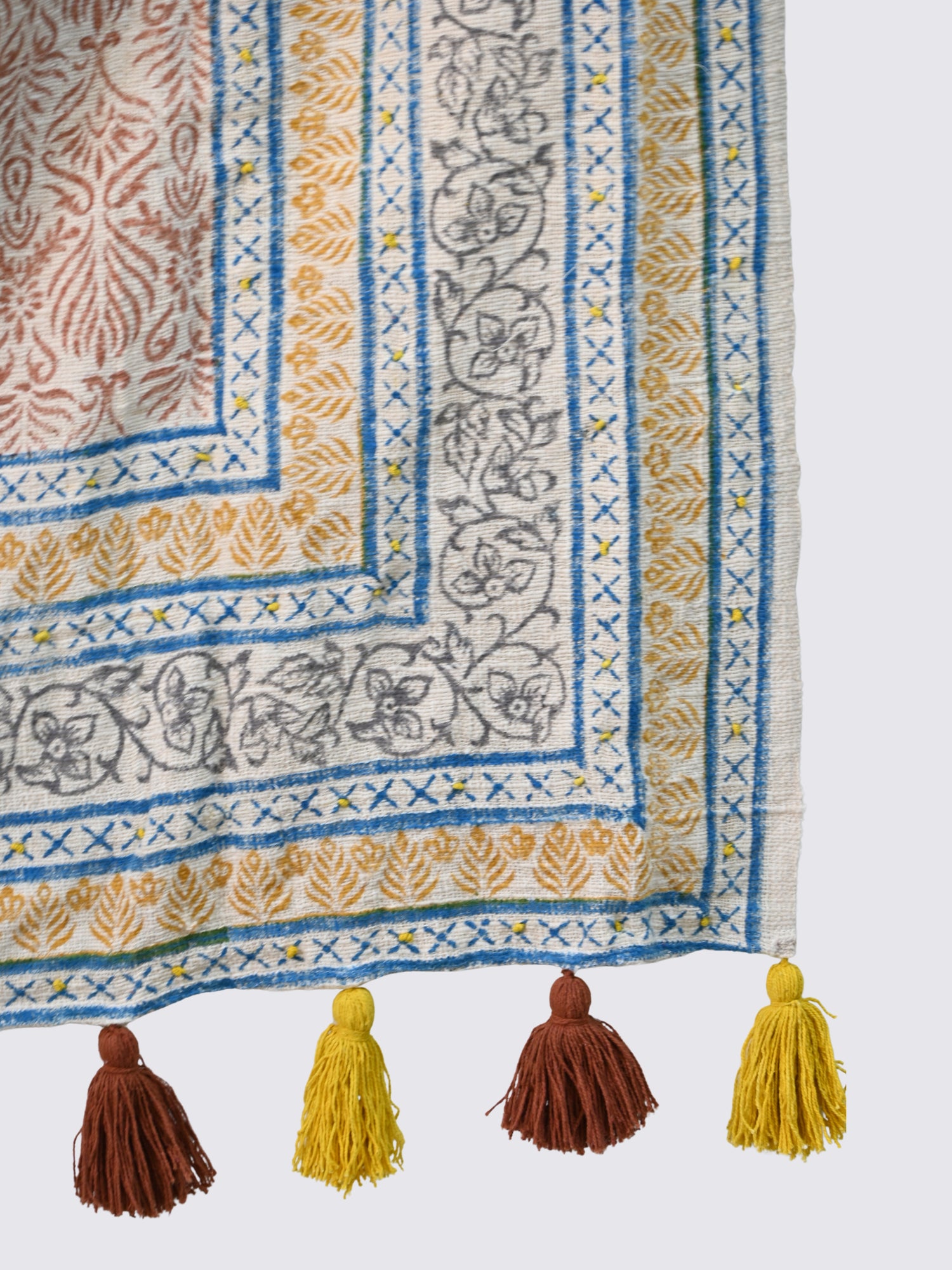 Serin Block-Printed Cotton Throw
