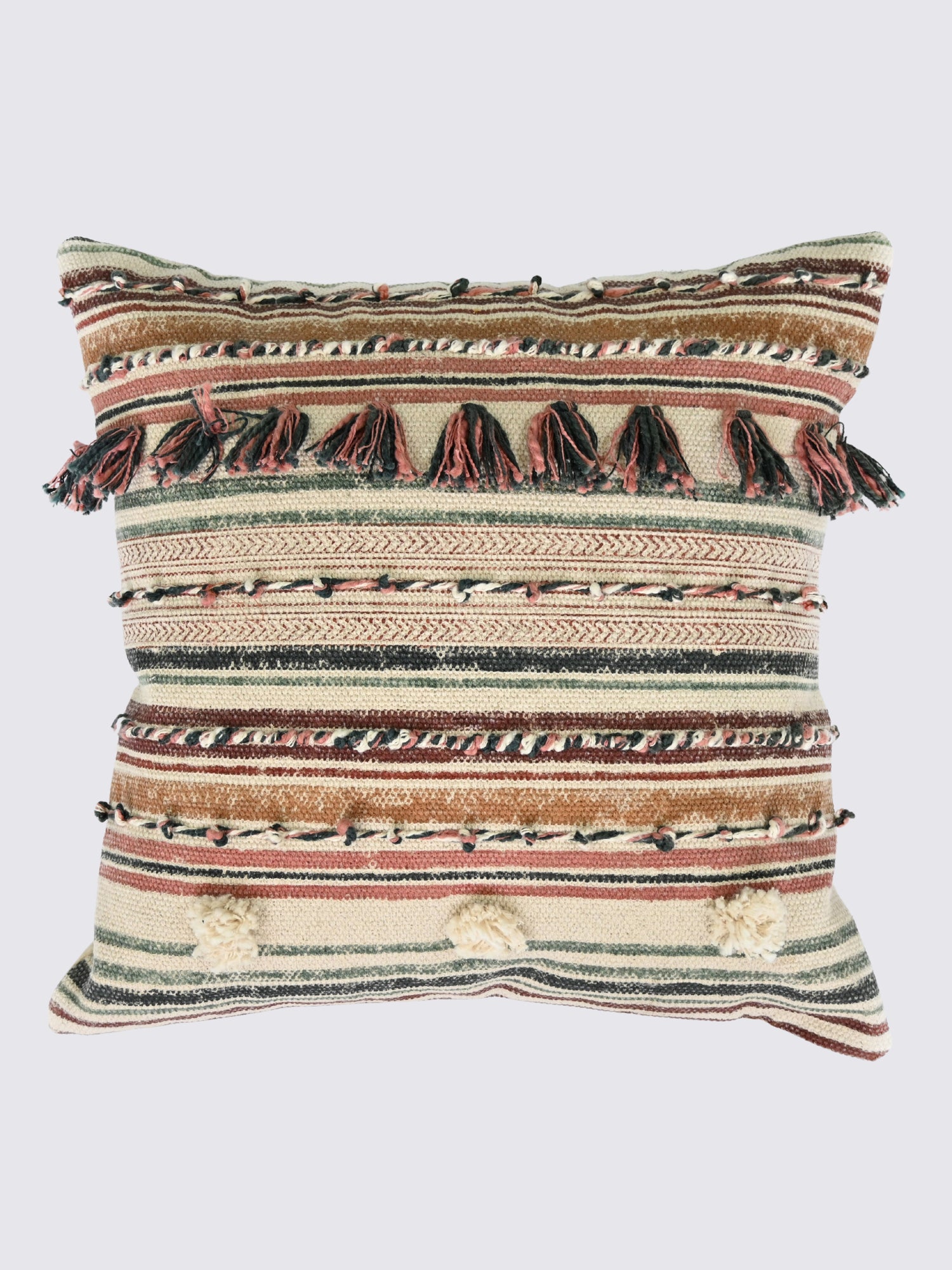 Vayari Block-Printed Square Cushion Cover