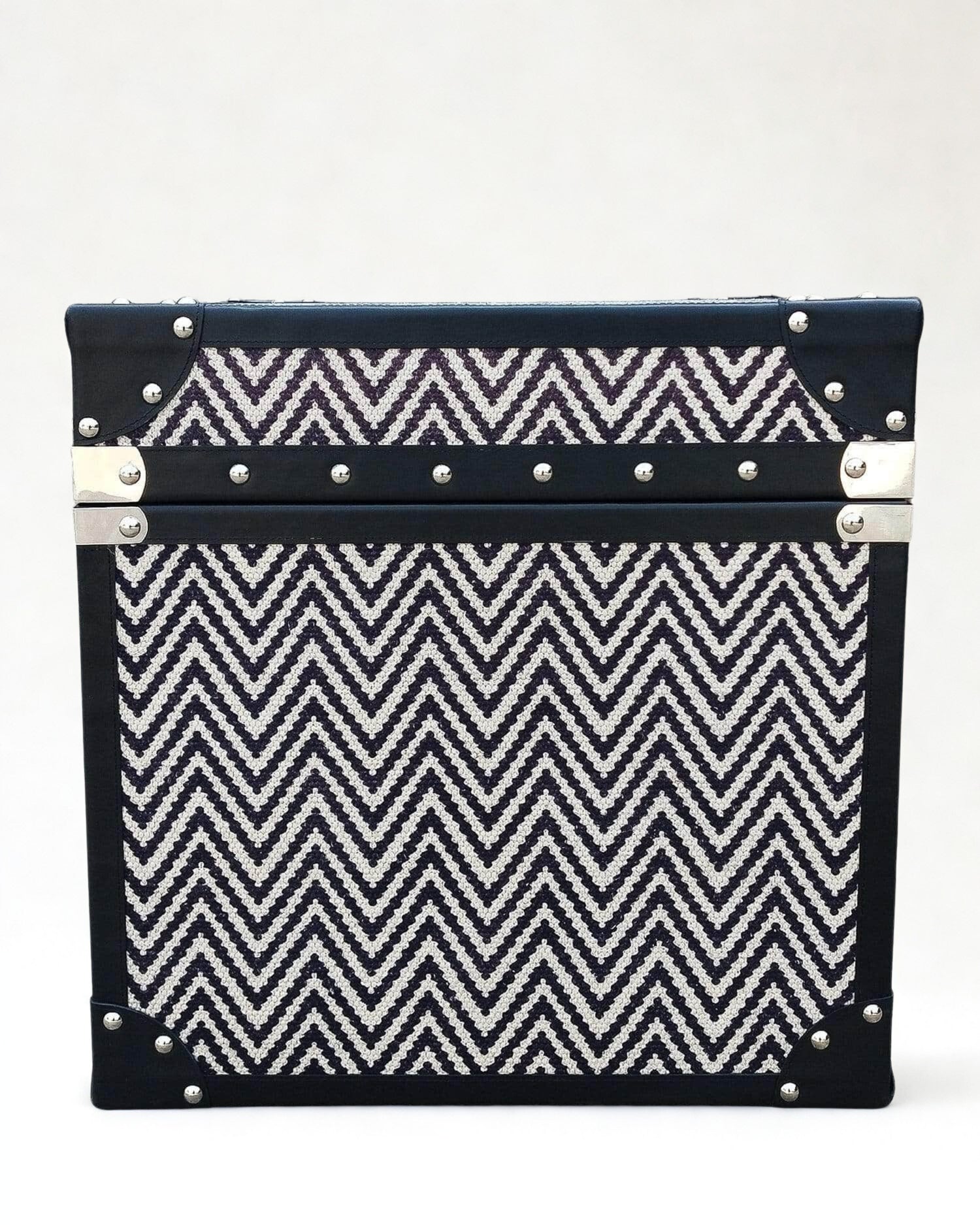 Side view of kilim storage trunk — Art Avenue