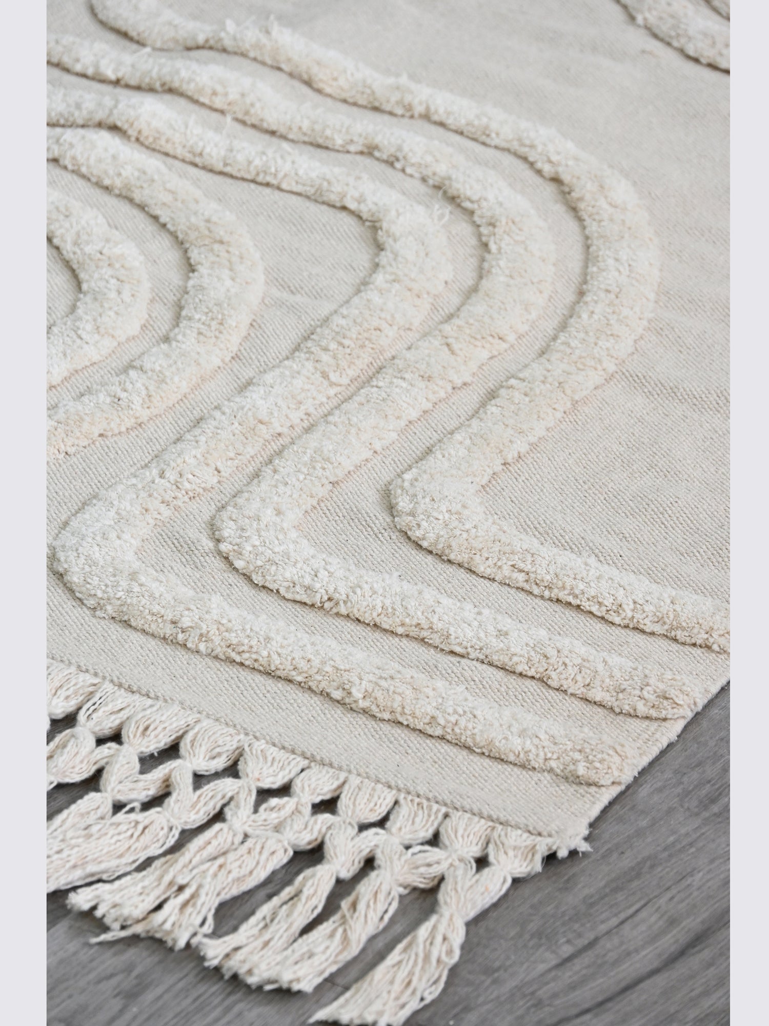 Vistara Overdyed Hand-Embroidered Shaggy Cotton Rug
