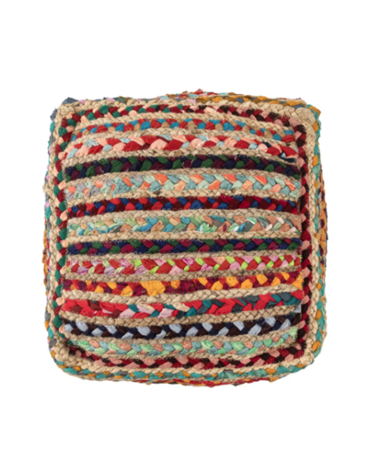 Mosaic Kilim Cylindrical Pouf