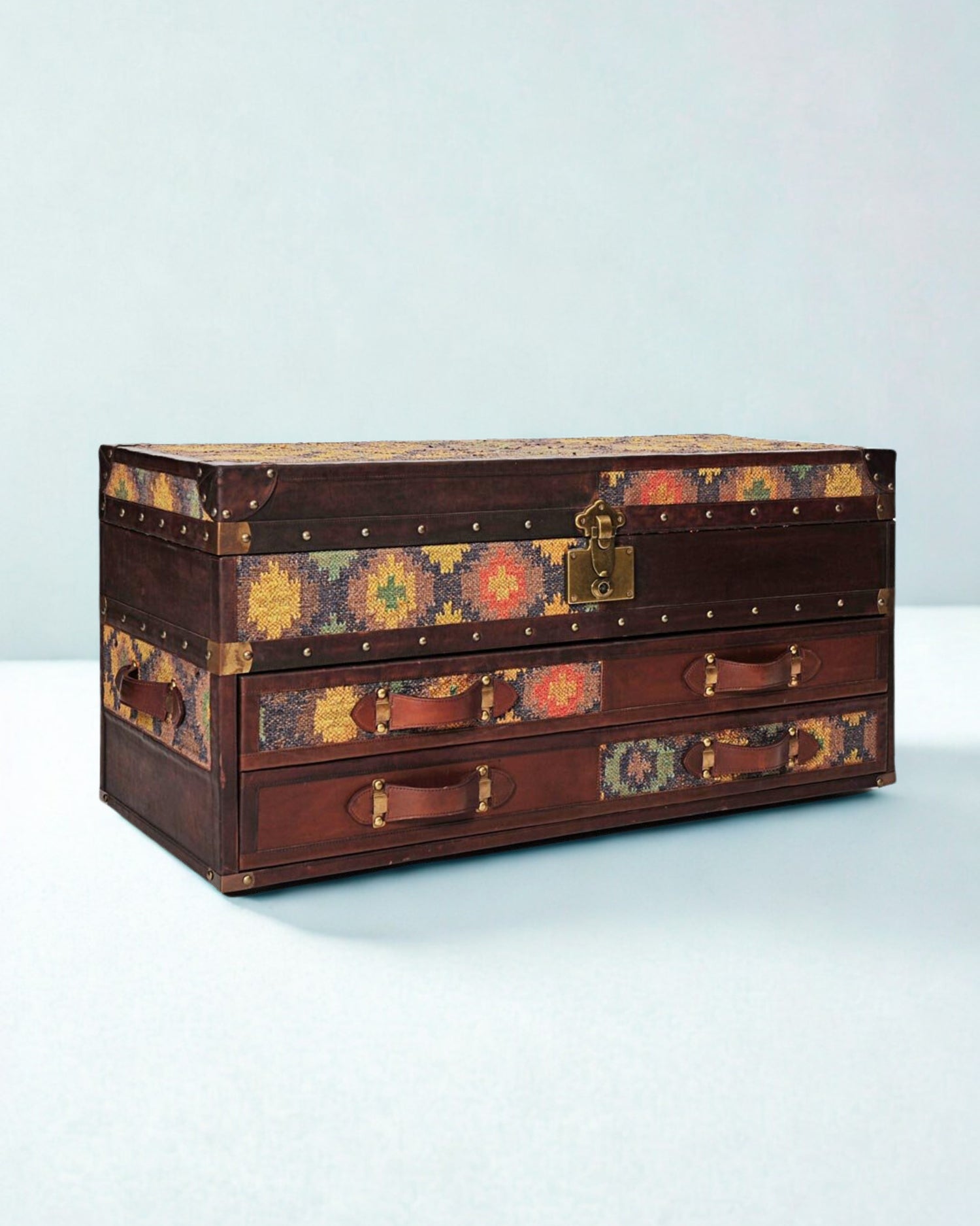 Springfield kilim leather trunk interior — Art Avenue