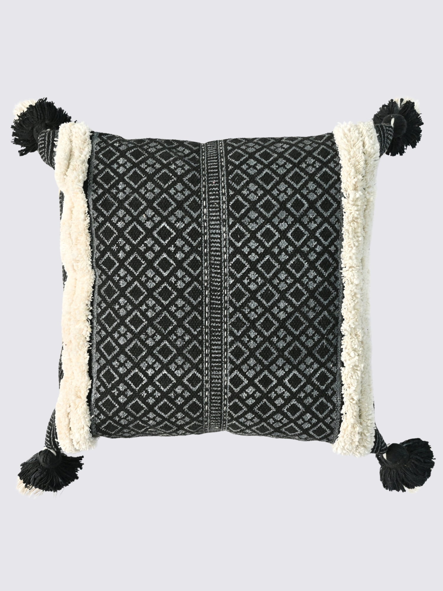 Ravene Block-Printed Square Cushion Cover