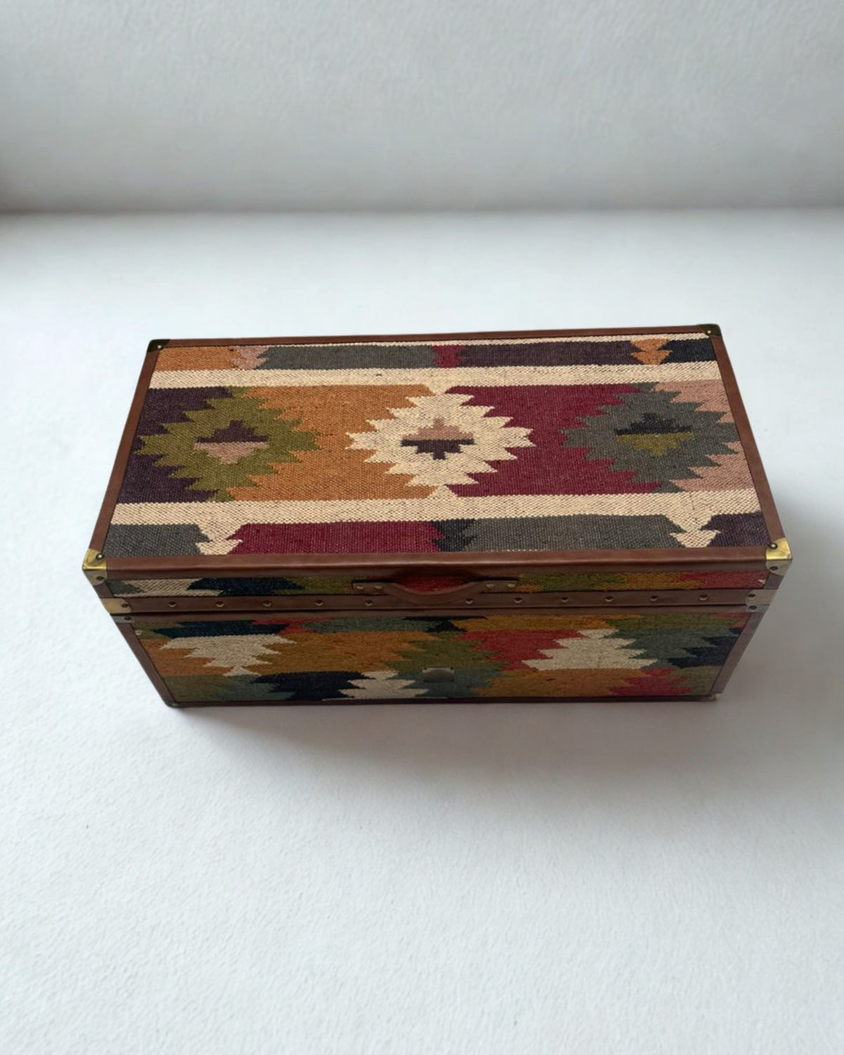 Aurum Kilim & Leather Trunk