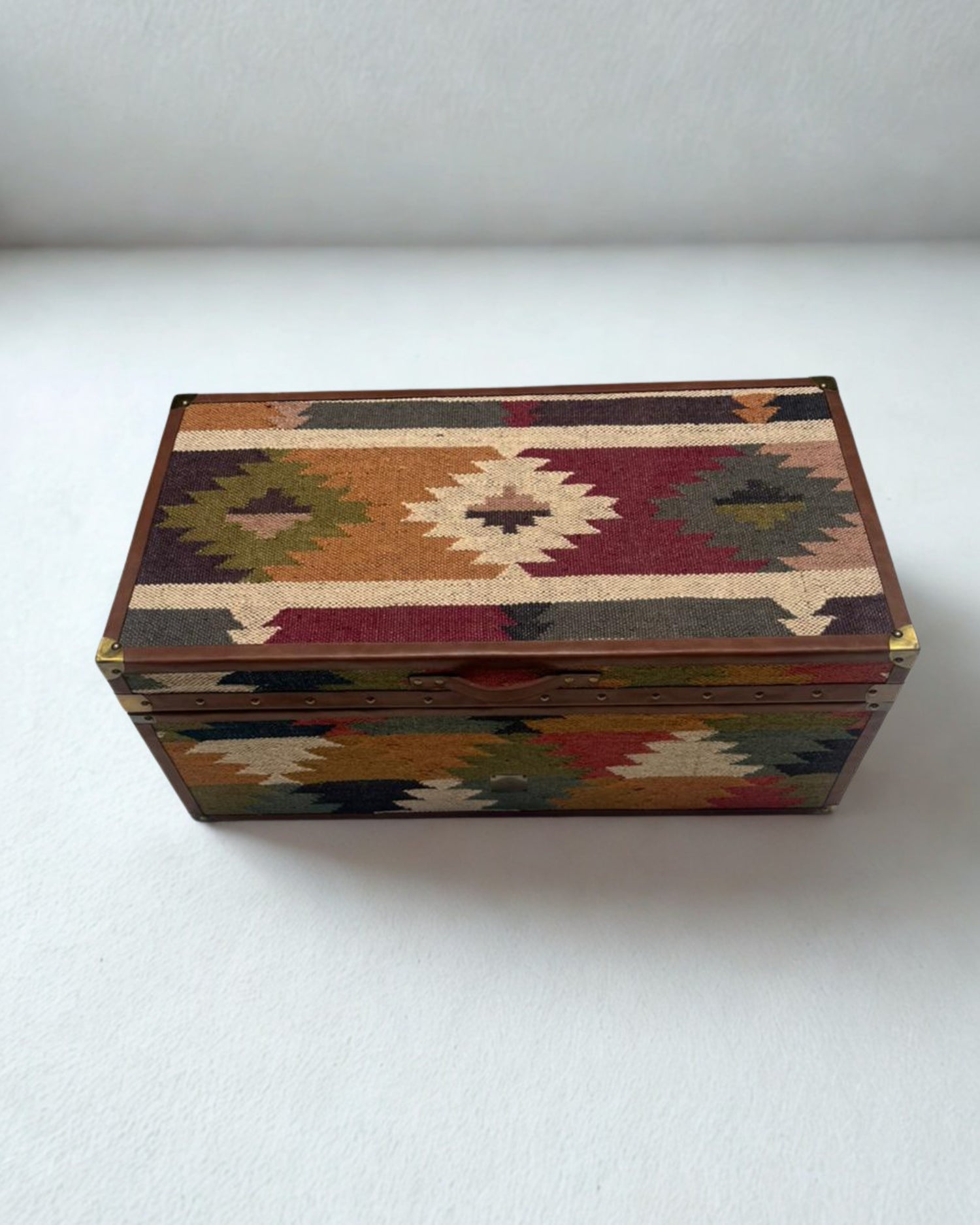 Aurum Kilim & Leather Trunk