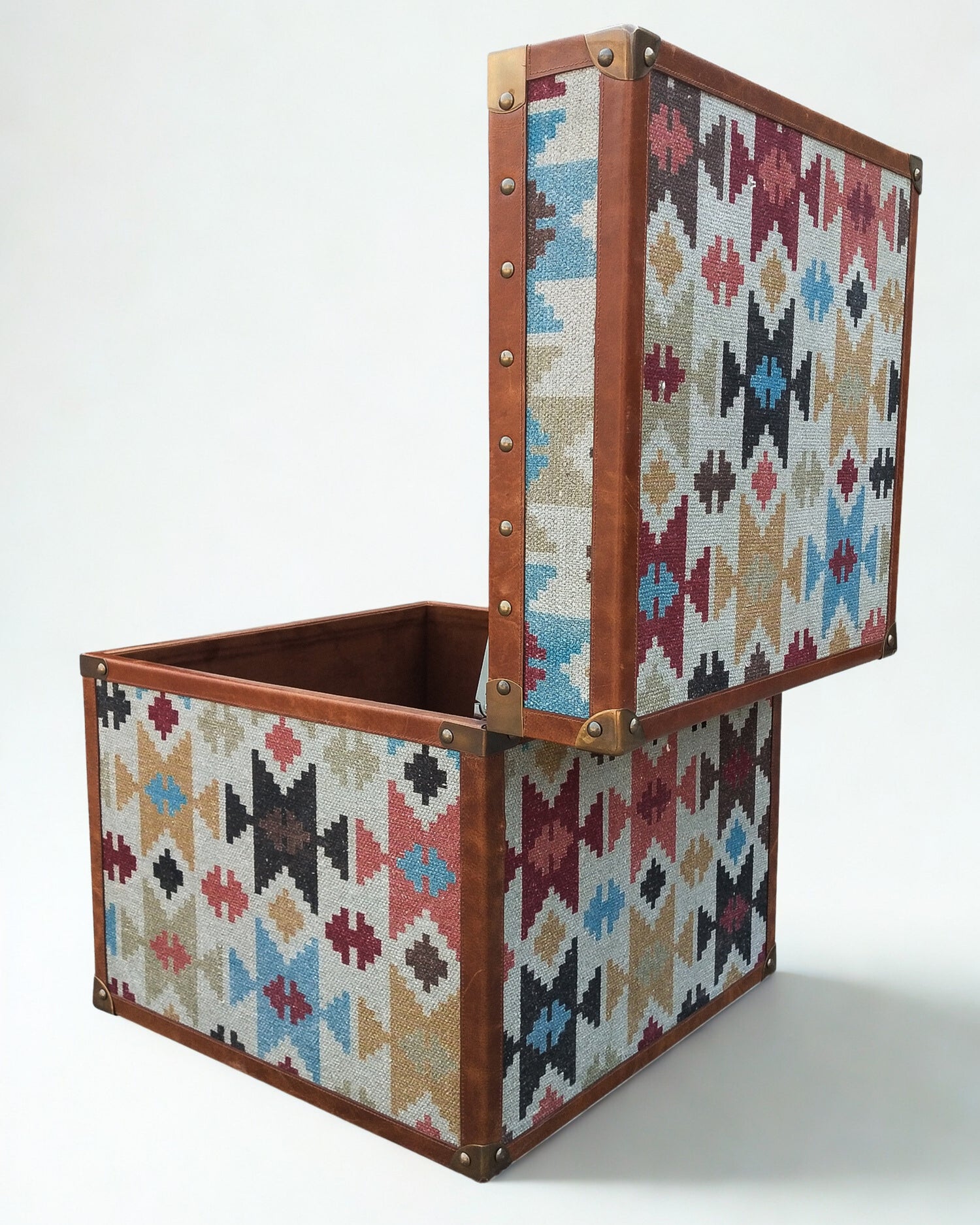 Handcrafted kilim storage trunk — Art Avenue
