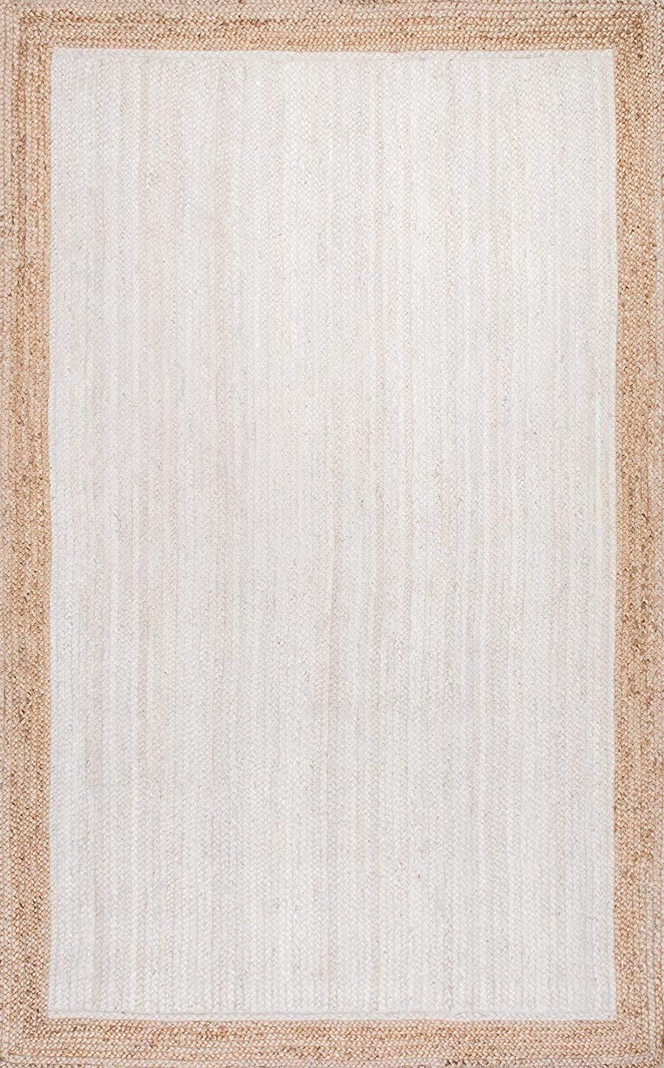Empty braided jute rug — texture detail — Art Avenue