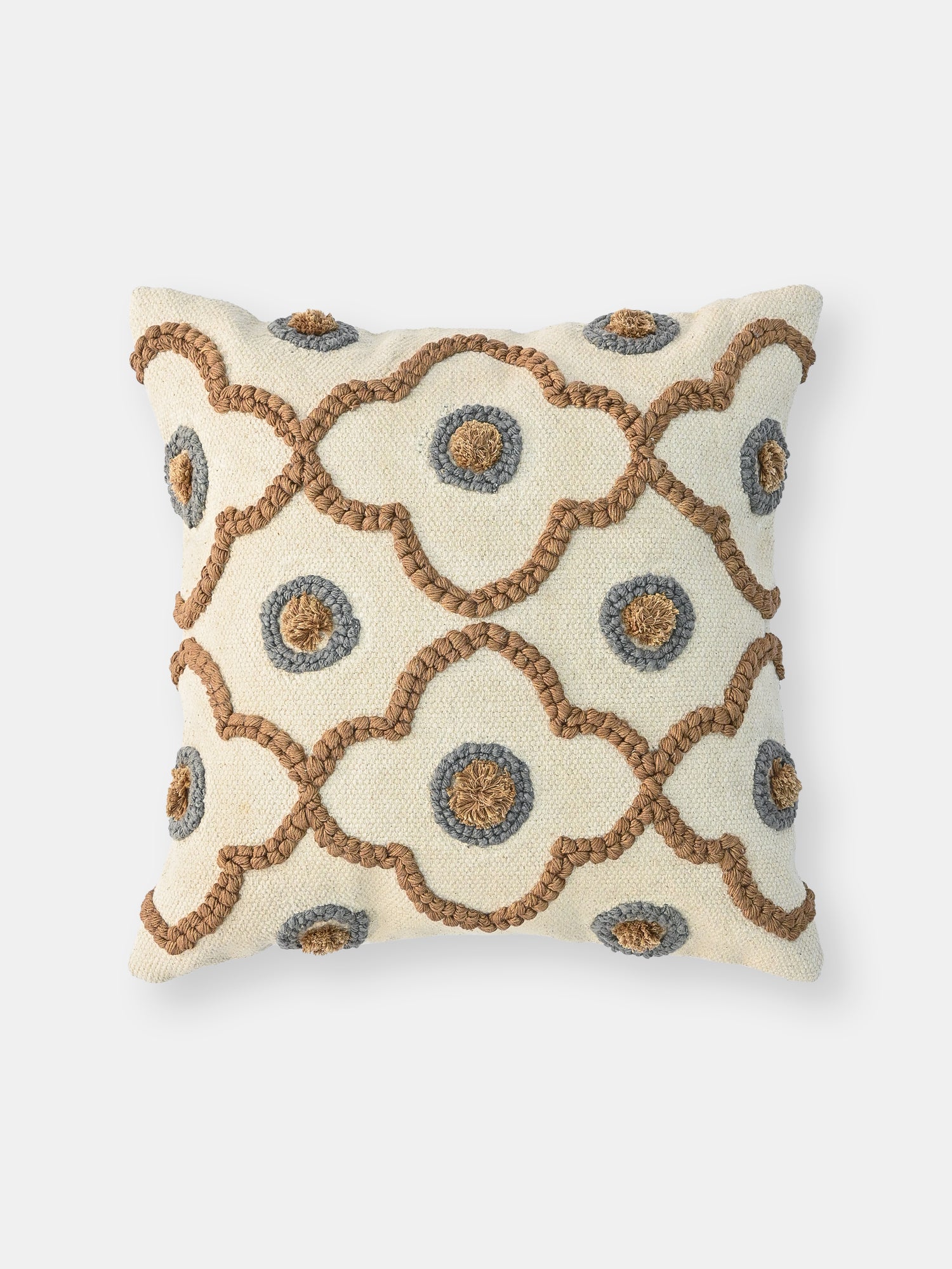 Zenvy Hand-Embroidered Square Cushion Cover