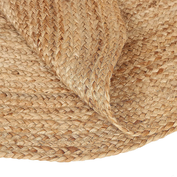 Decent jute braided rug — oval detail — Art Avenue