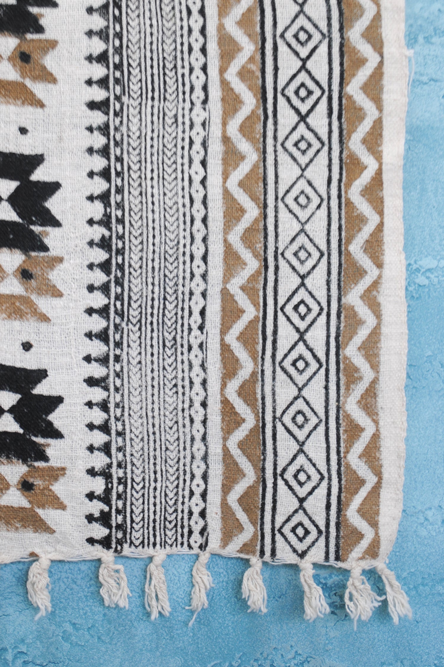 Simsun Block-Printed Cotton Throw