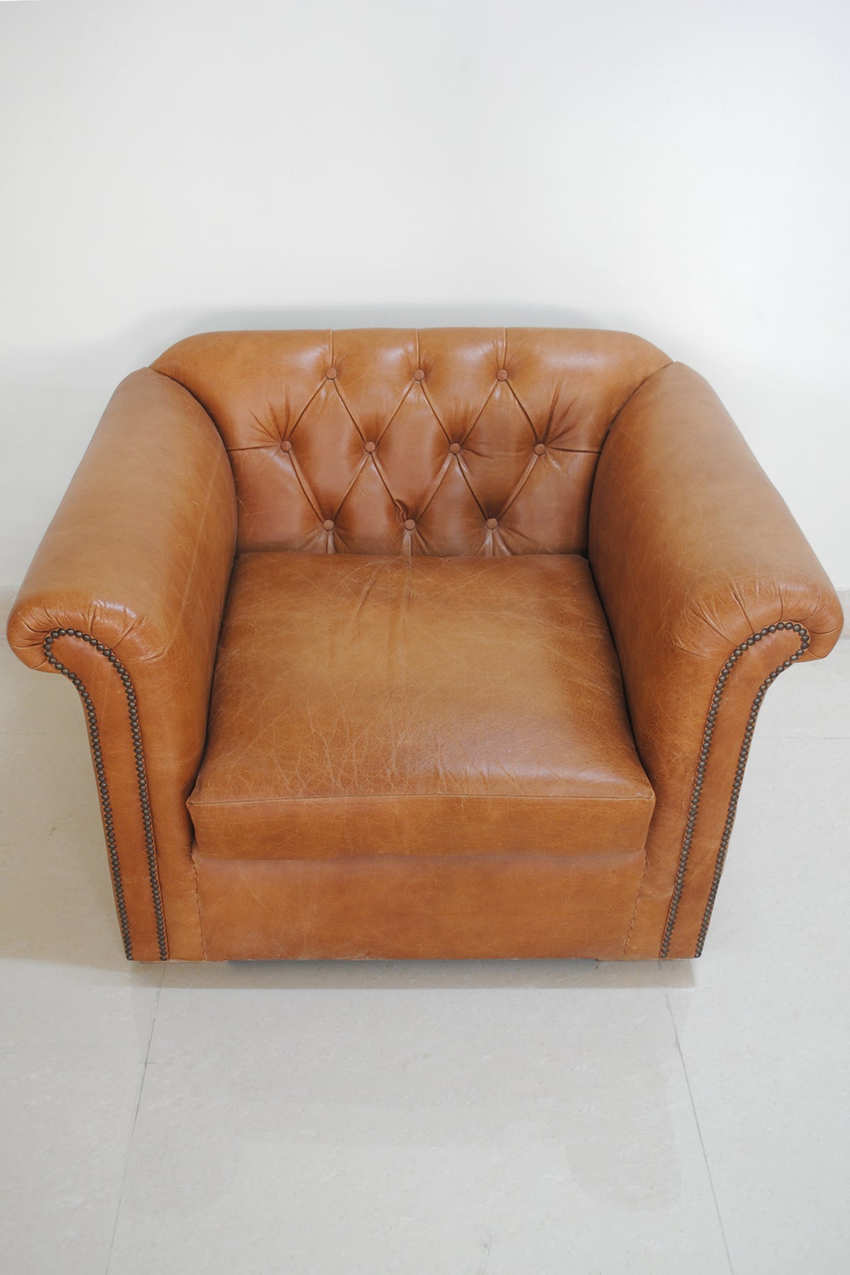 Arbor Leather Wing Back Armchair