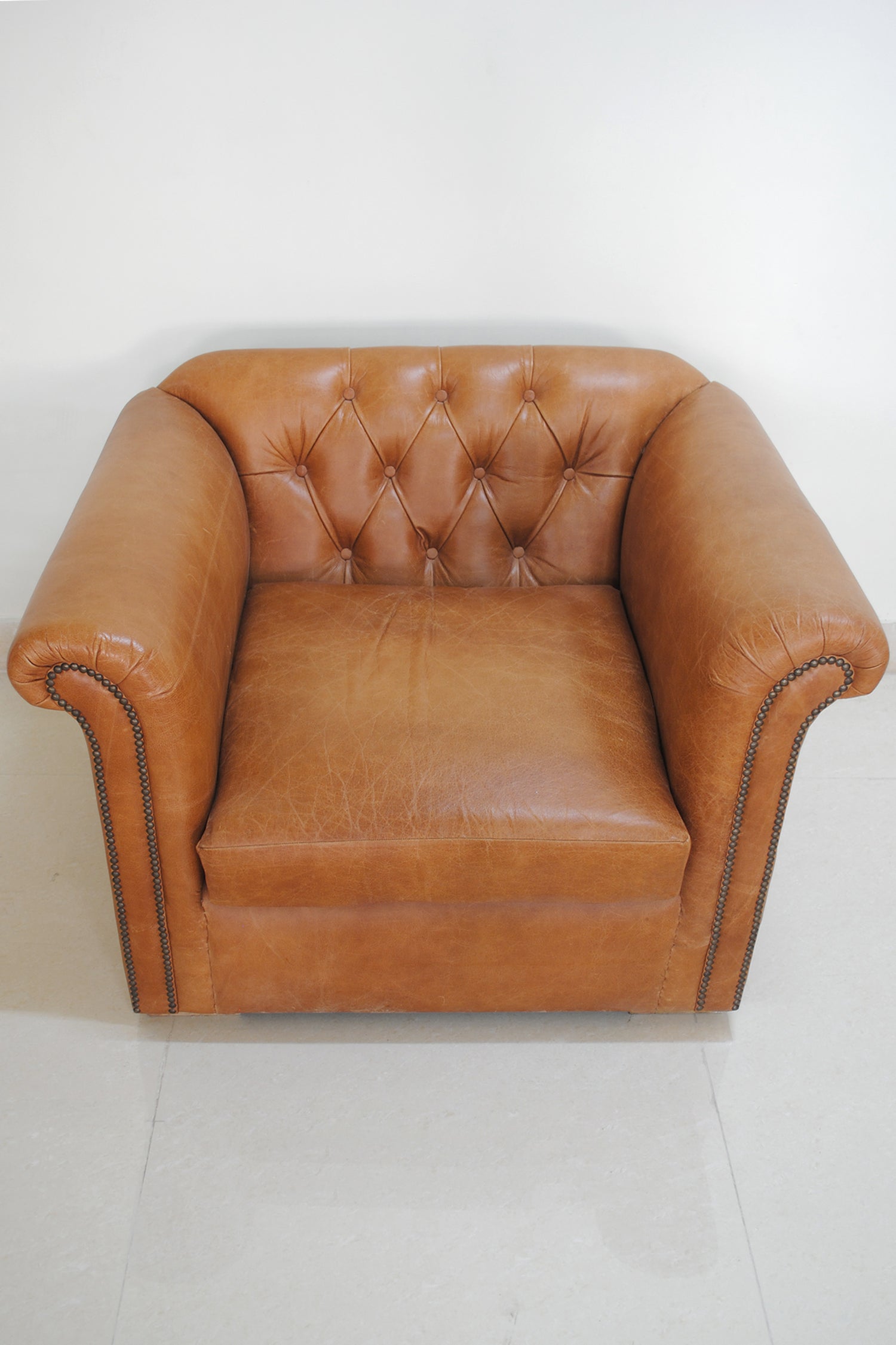 Arbor Leather Wing Back Armchair