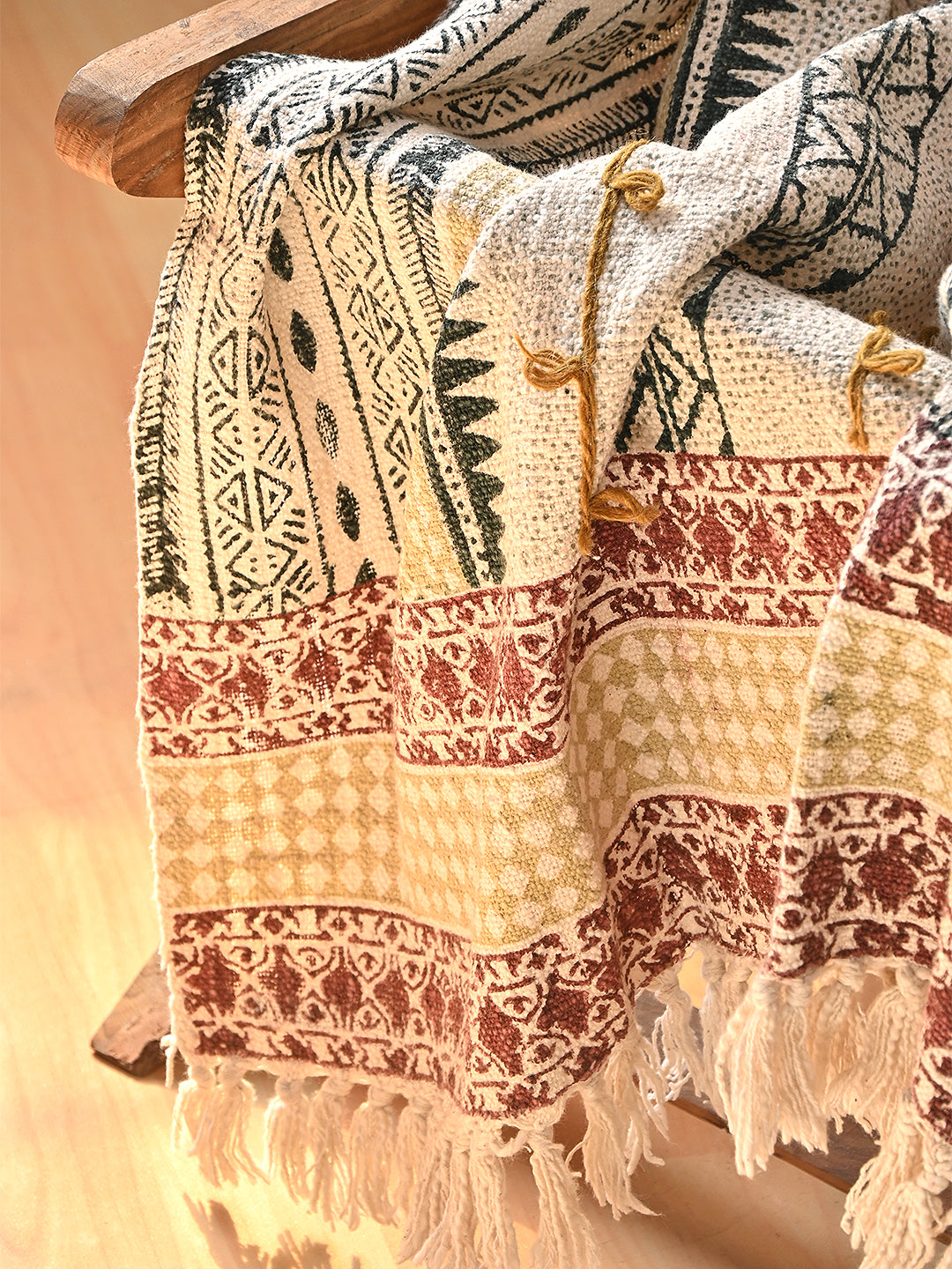 SHADOWFLAME - BLOCK PRINTED THROW - ART AVENUE