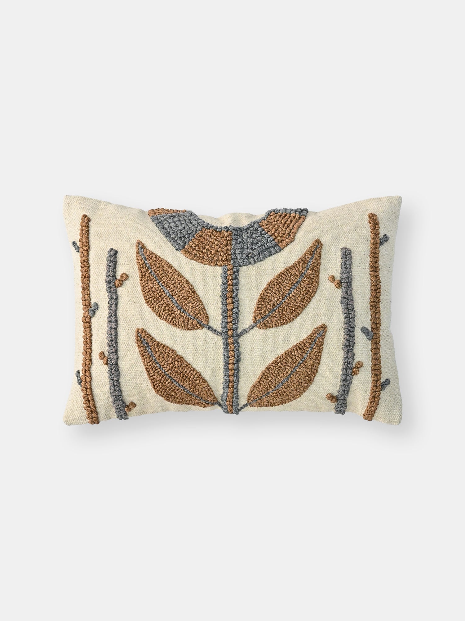 Draxel Hand-Embroidered Lumbar Cushion Cover