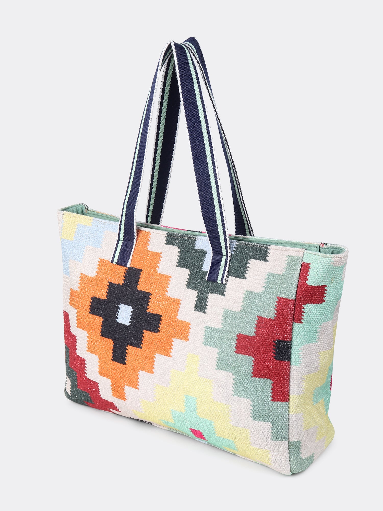 Velisse embroidered tote bag lifestyle — Art Avenue