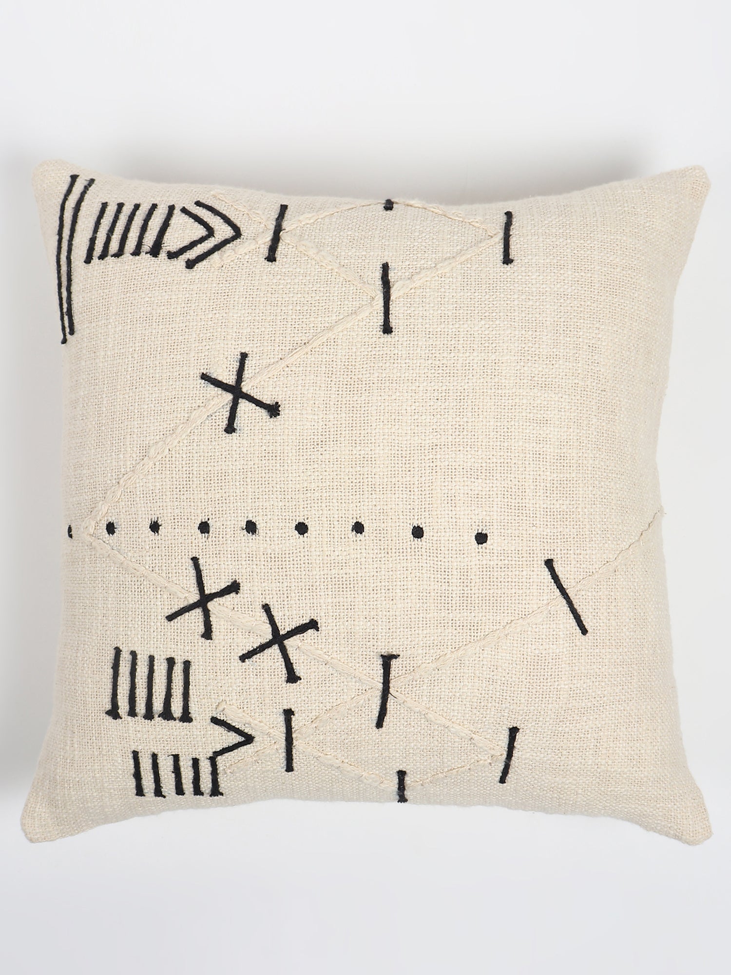 Alcippe Hand-Embroidered Square Cushion Cover
