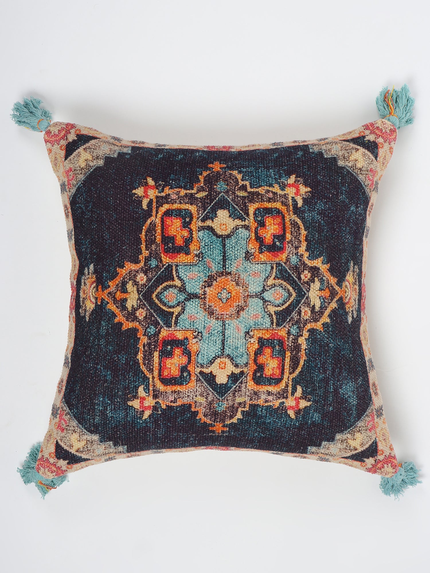 Azalea Block-Printed Square Cushion Cover