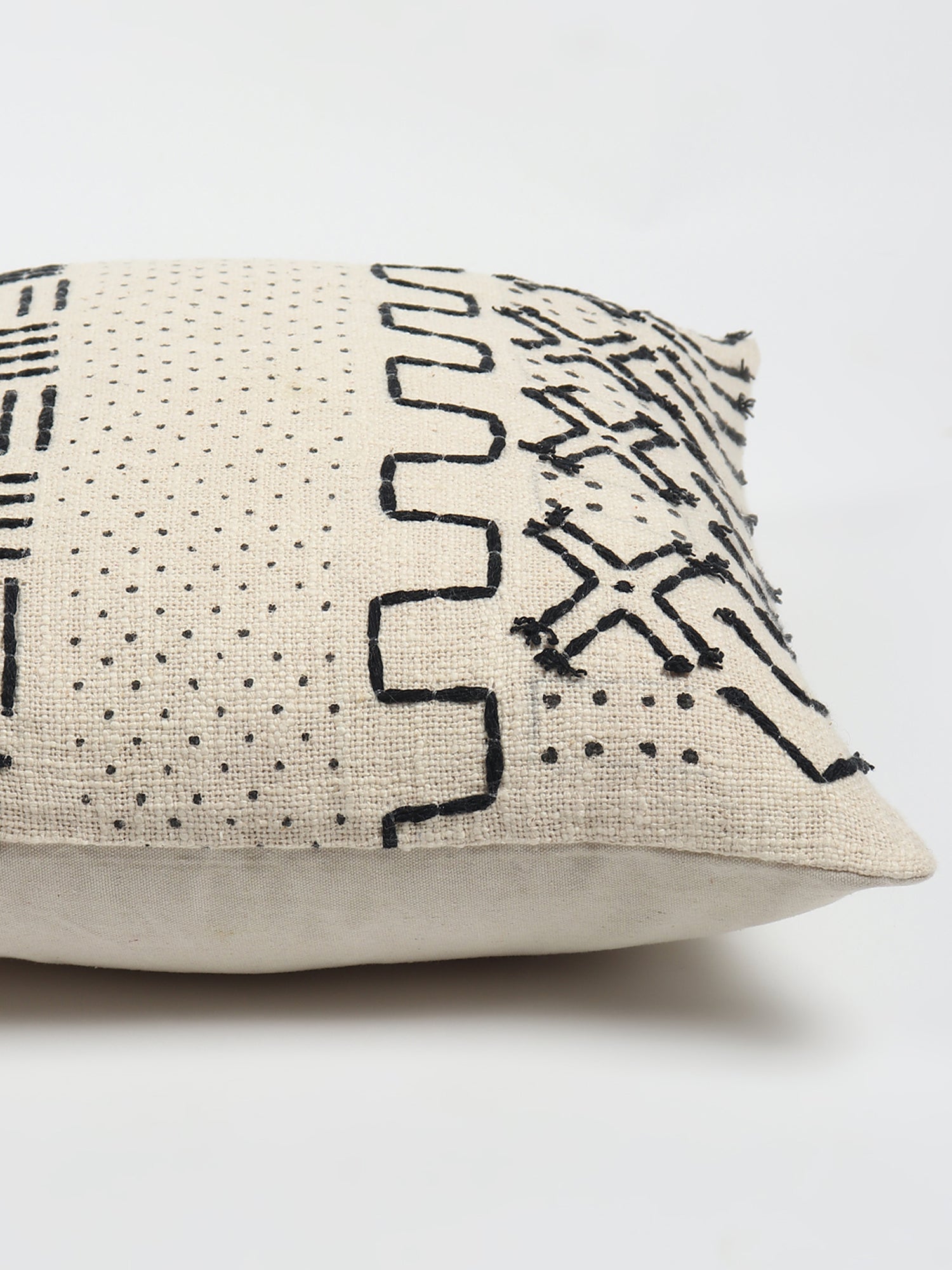 Stellar Oasis Block-Printed Square Cushion Cover