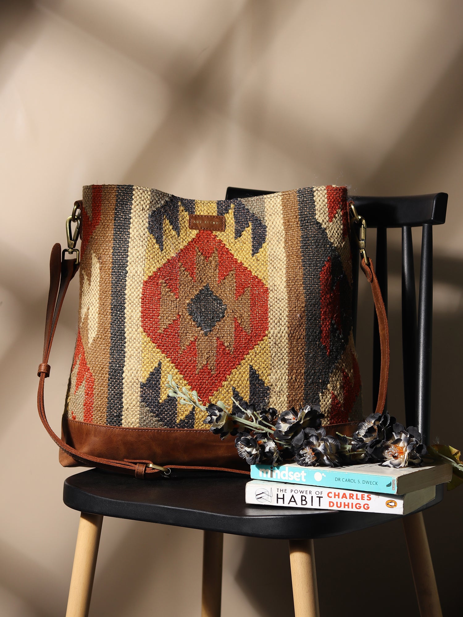 Austere handbag kilim textile detail — Art Avenue