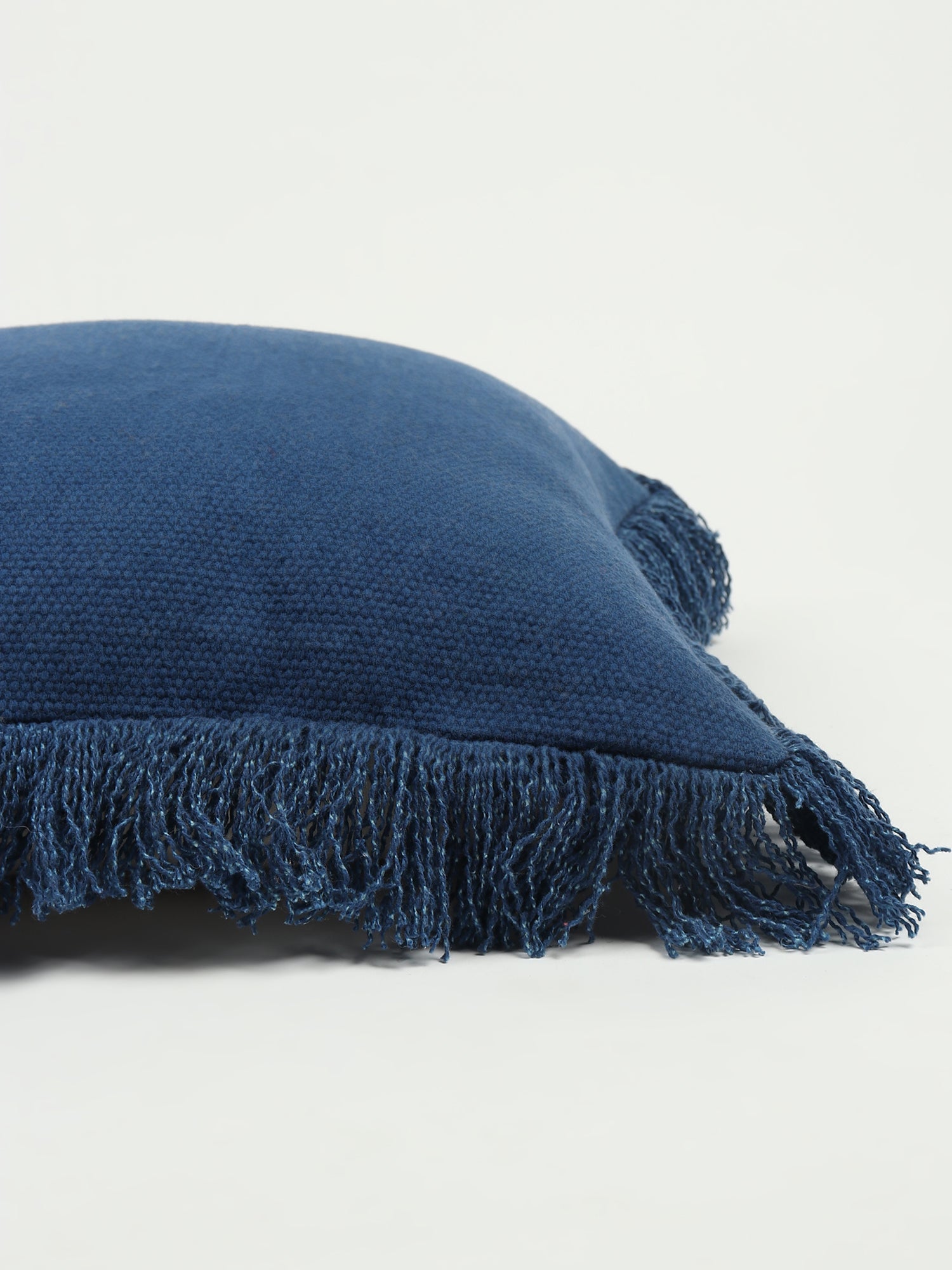 Hektor Solid Blue Square Cushion Cover