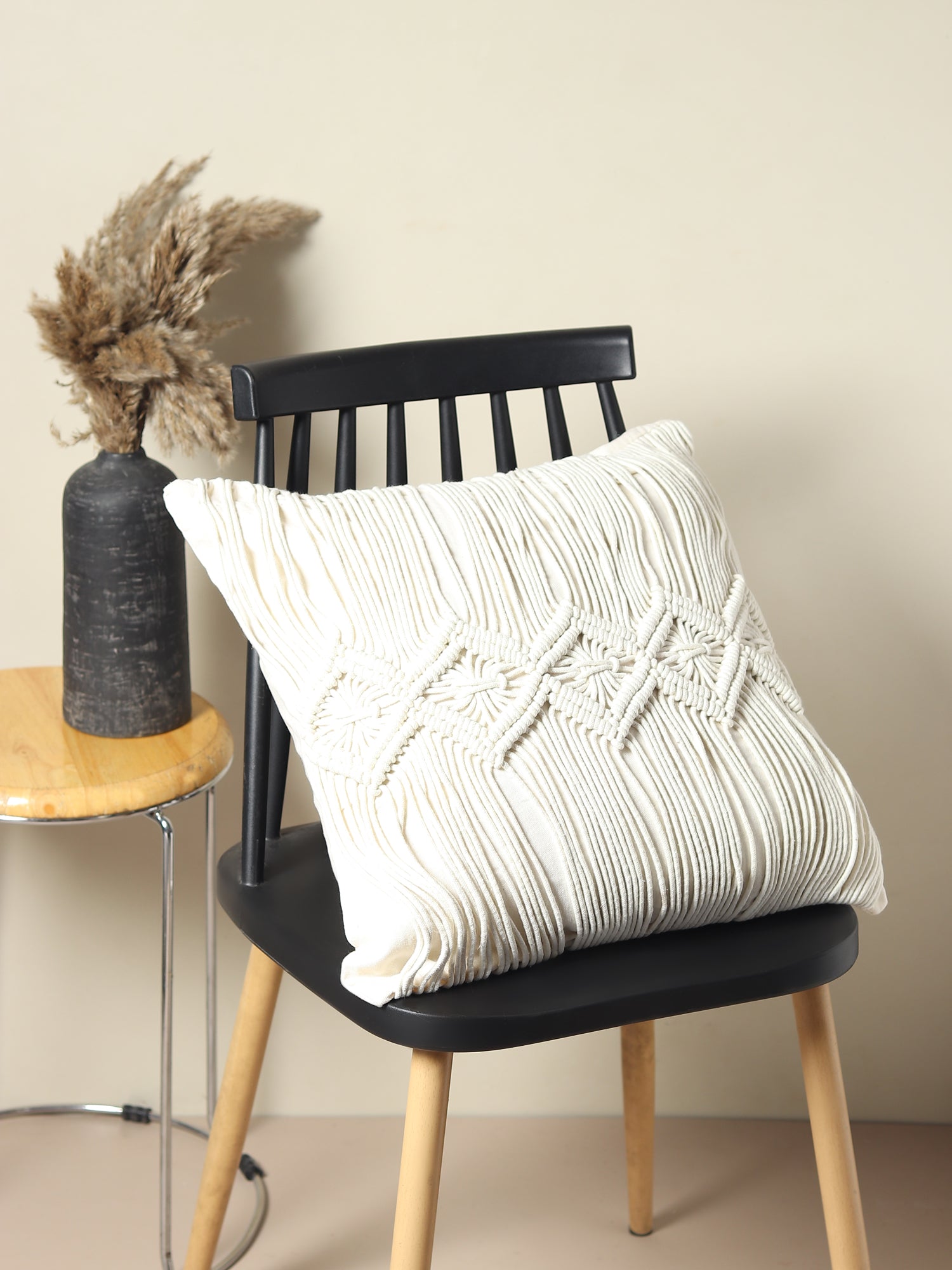 Amun Macramé Square Cushion Cover