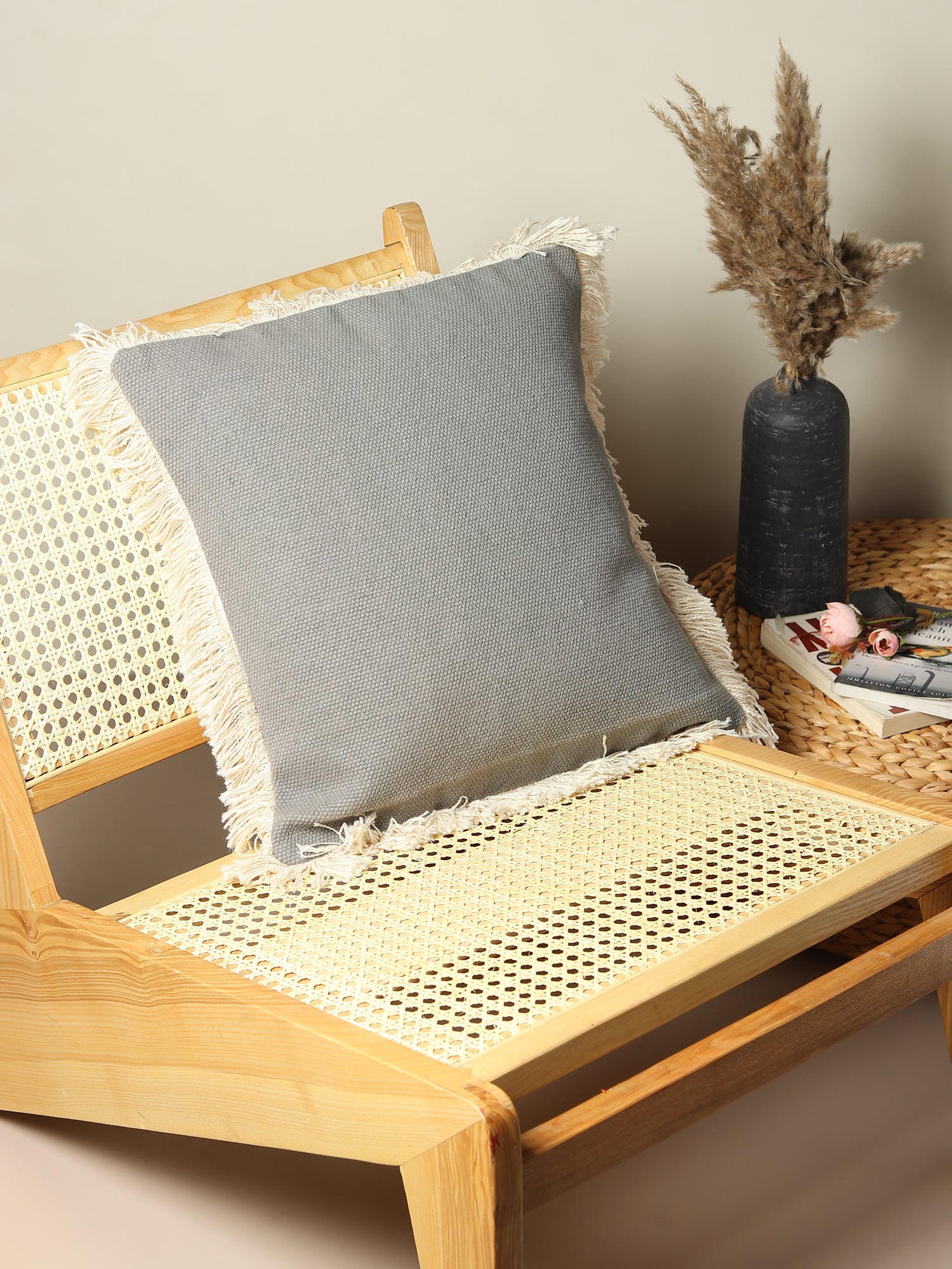 Zadkiel Solid Square Cushion Cover