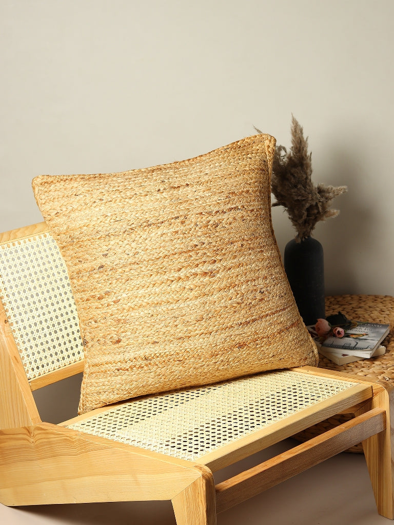 Xquic Braided Jute Square Cushion Cover