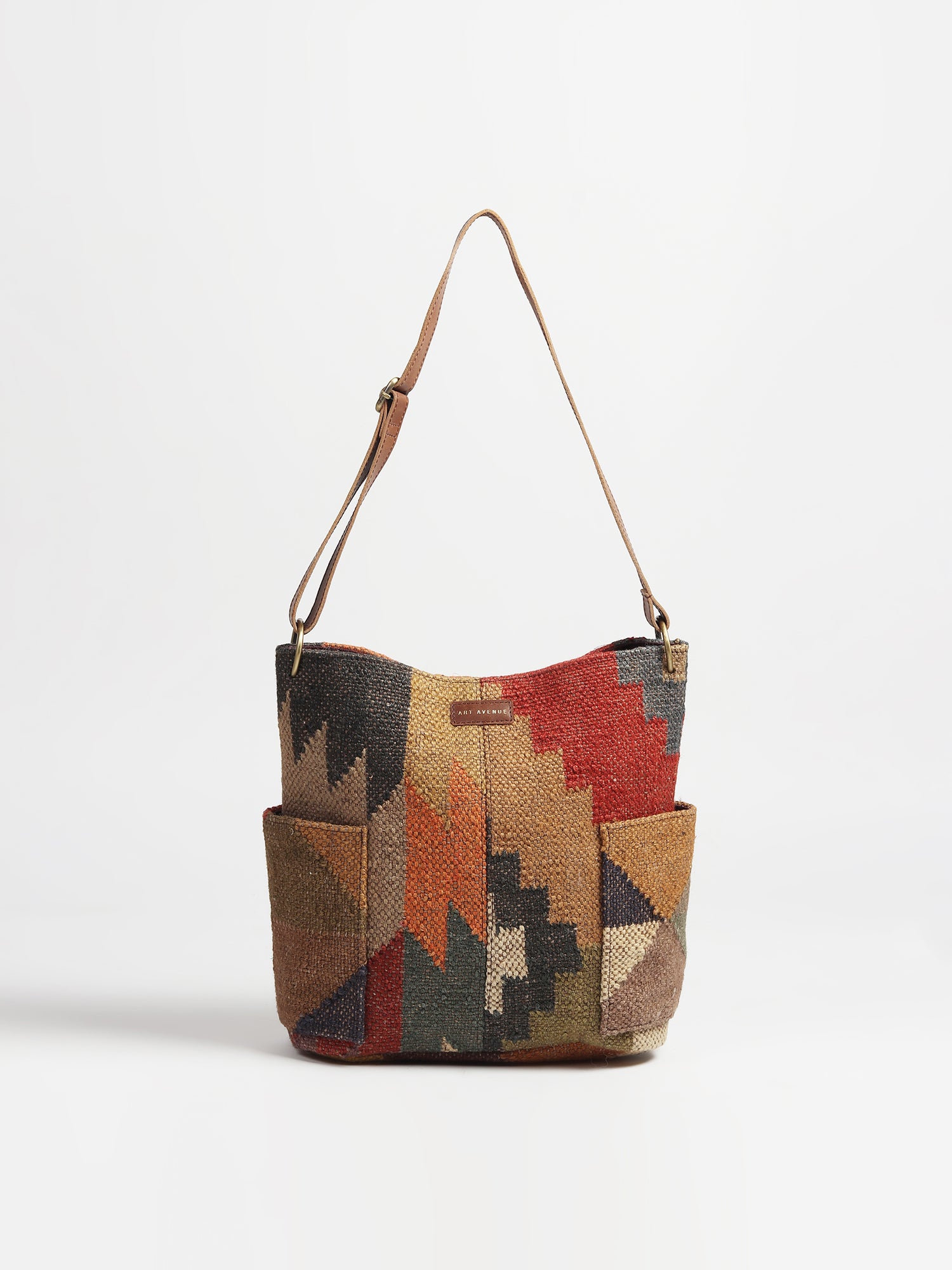 Doodle kilim handbag hardware detail — Art Avenue