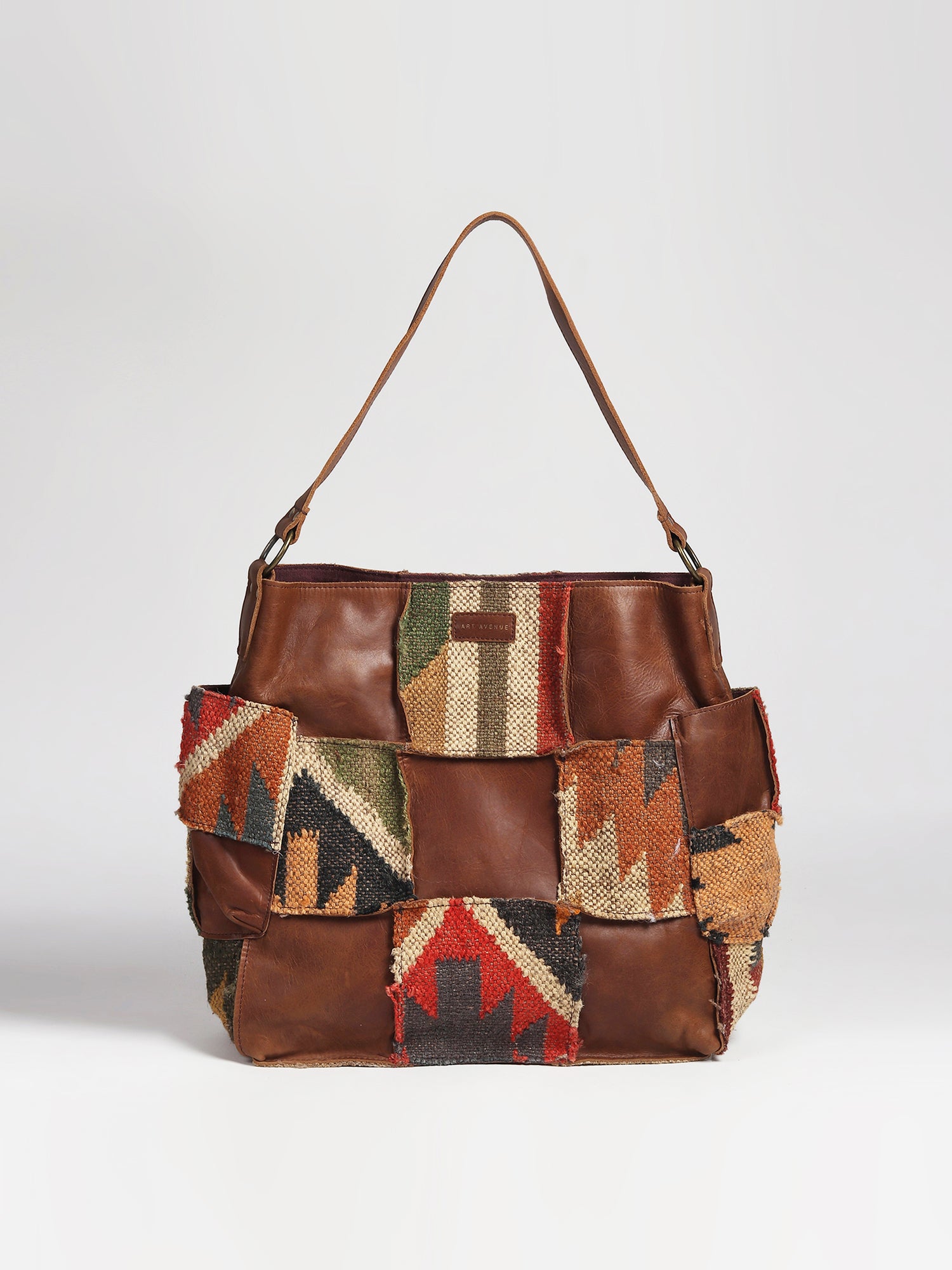 Behoove patchwork handbag kilim textile detail — Art Avenue