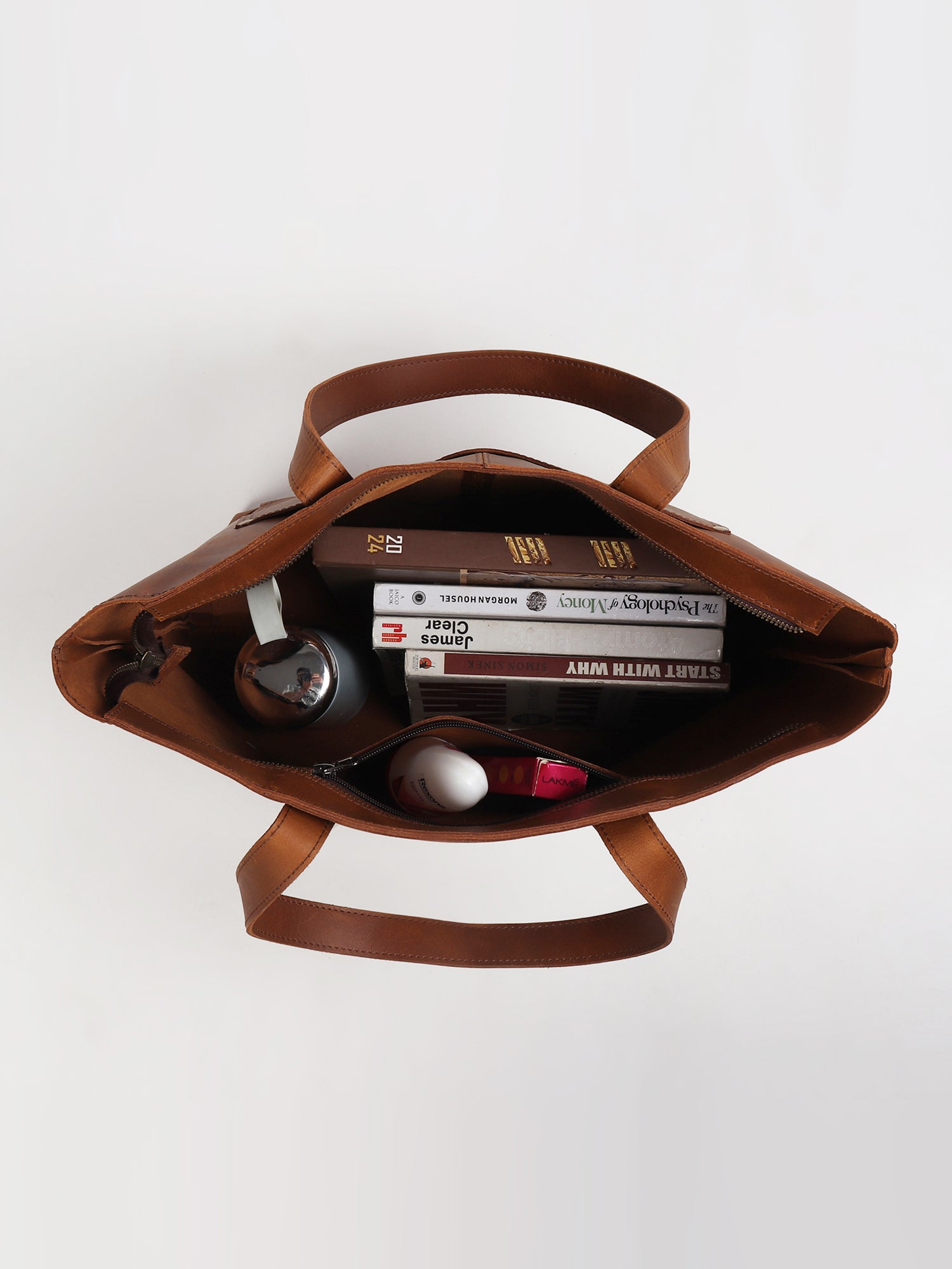 Kier leather handbag flat lay — Art Avenue