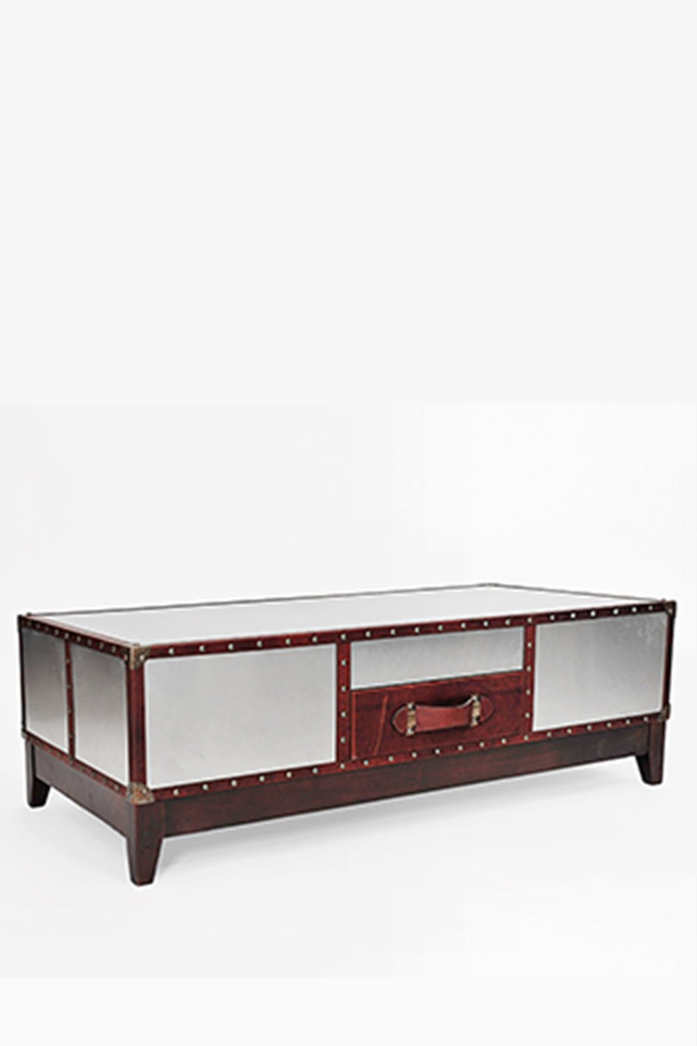 Aluminium coffee table drawer detail — Art Avenue