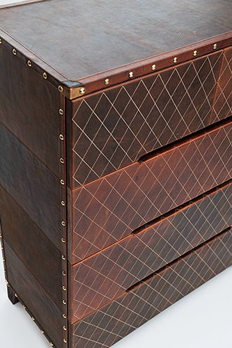 Handcrafted leather chest of drawers — Art Avenue
