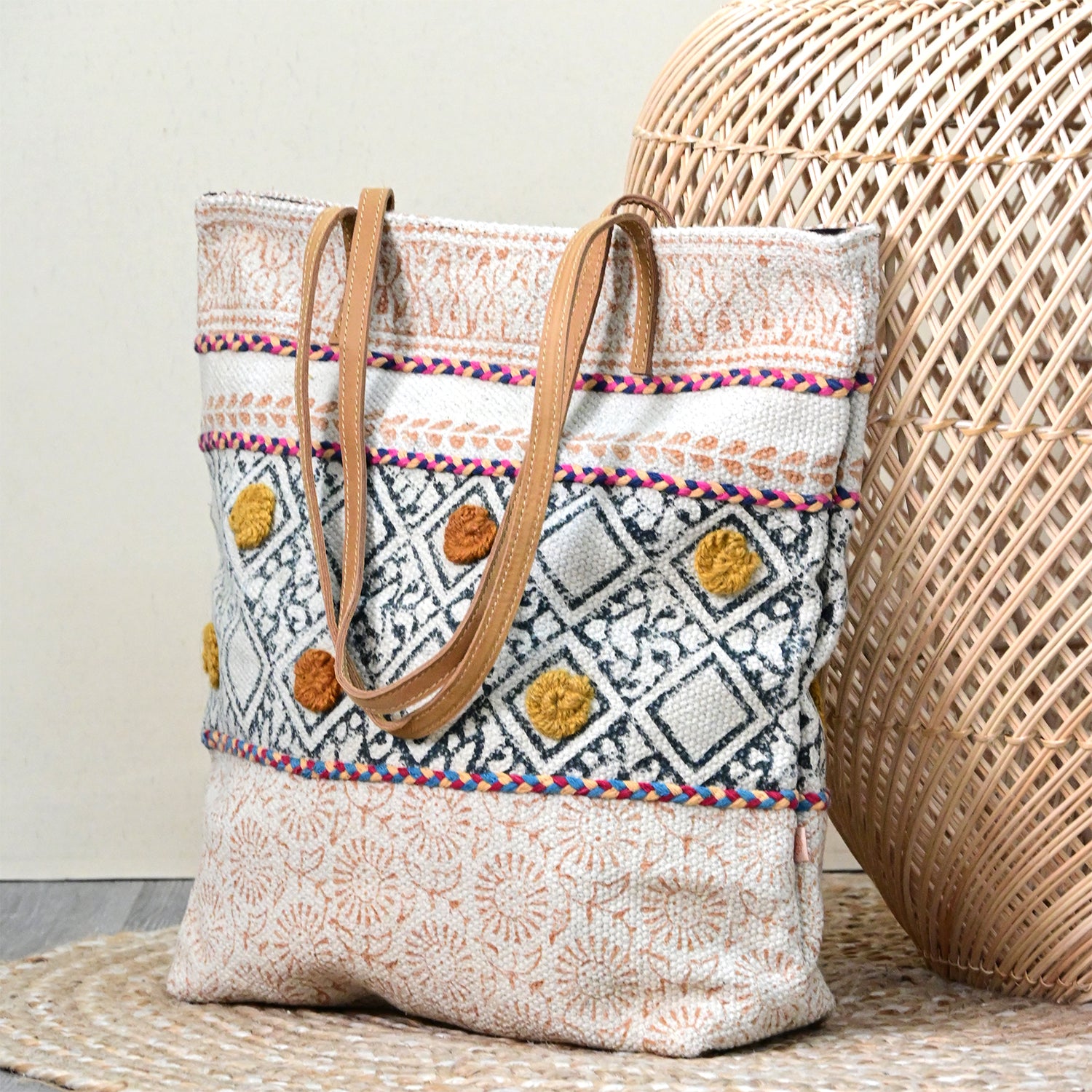 Maize cotton tote bag, alternate view — Art Avenue