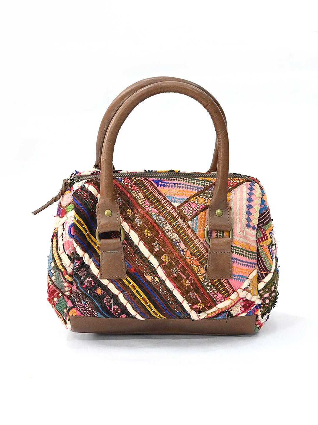 Sparky patchwork duffle bag detail — Art Avenue