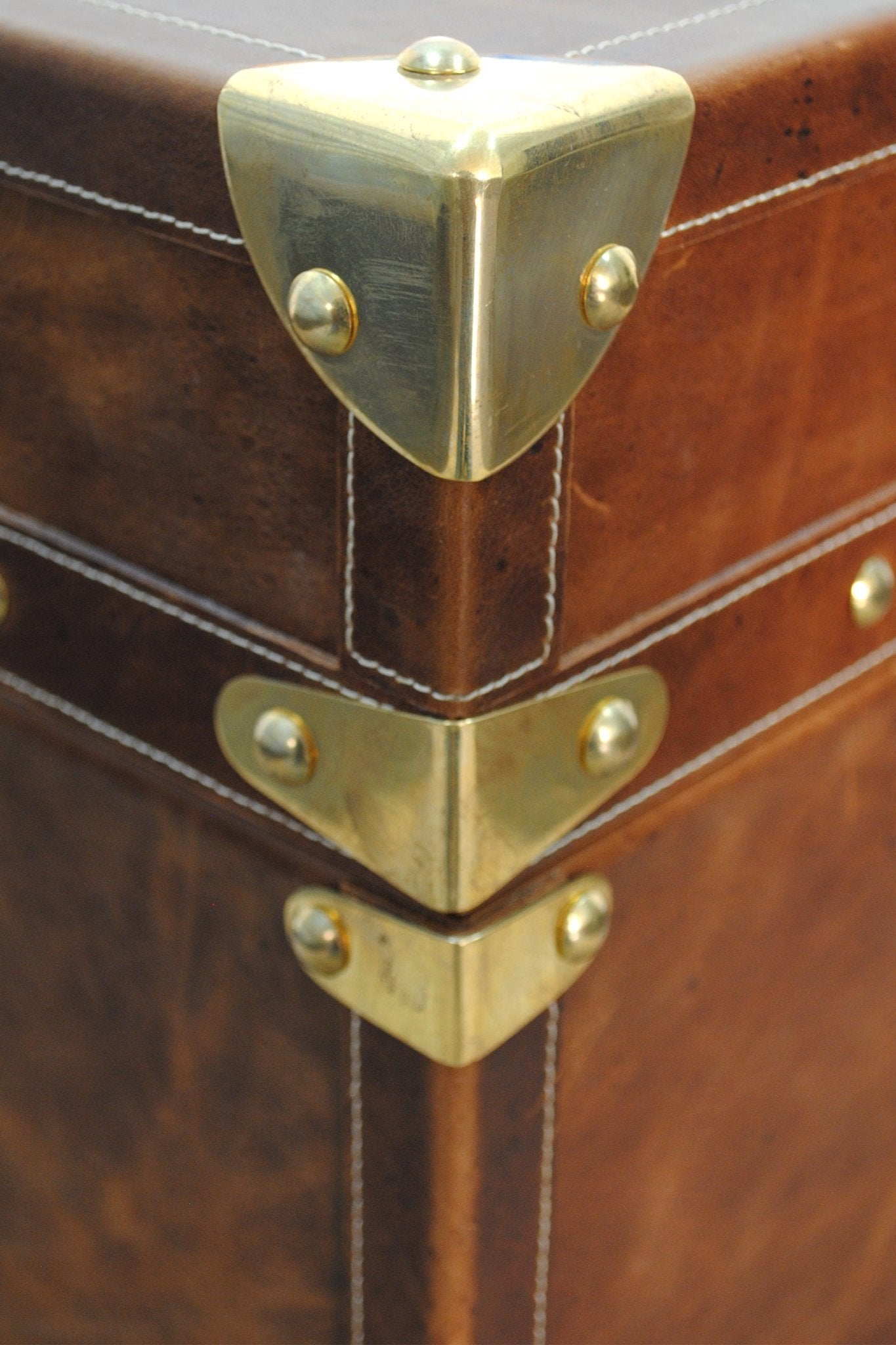 Saanjh leather trunk — room setting, Art Avenue