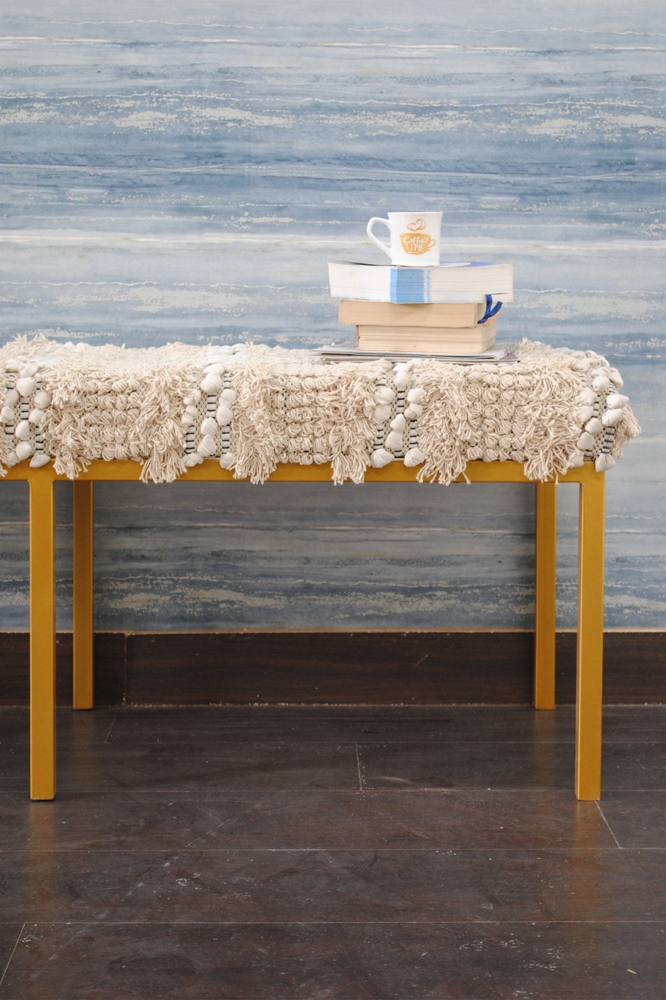 Handcrafted bench — seating detail — Art Avenue