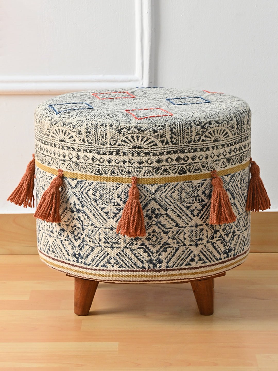 Close-up of kilim upholstery and geometric pattern — Art Avenue
