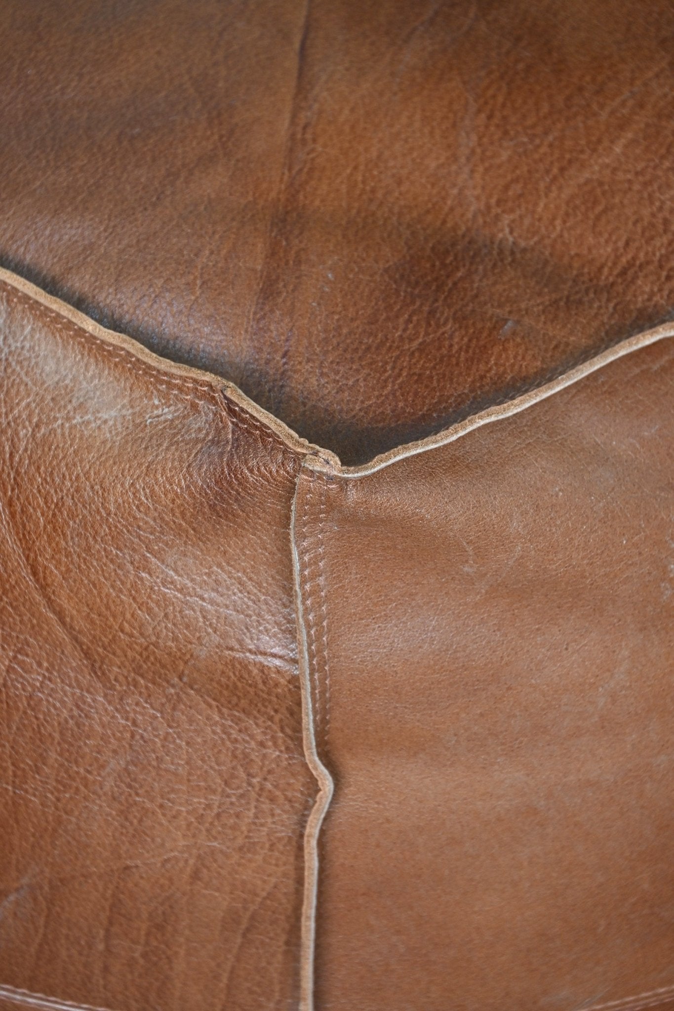 HARPER- CUBICAL LEATHER POUF - ART AVENUE