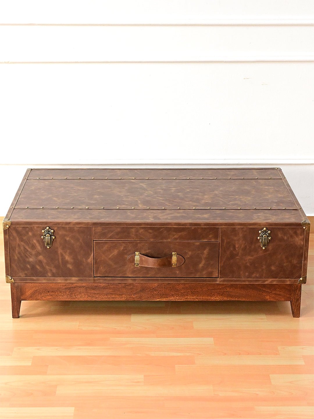 TULUM LEATHER COFFE TABLE - ART AVENUE