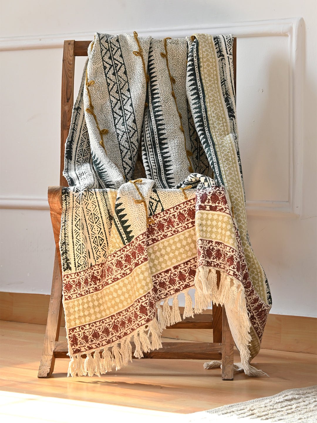 SHADOWFLAME - BLOCK PRINTED THROW - ART AVENUE