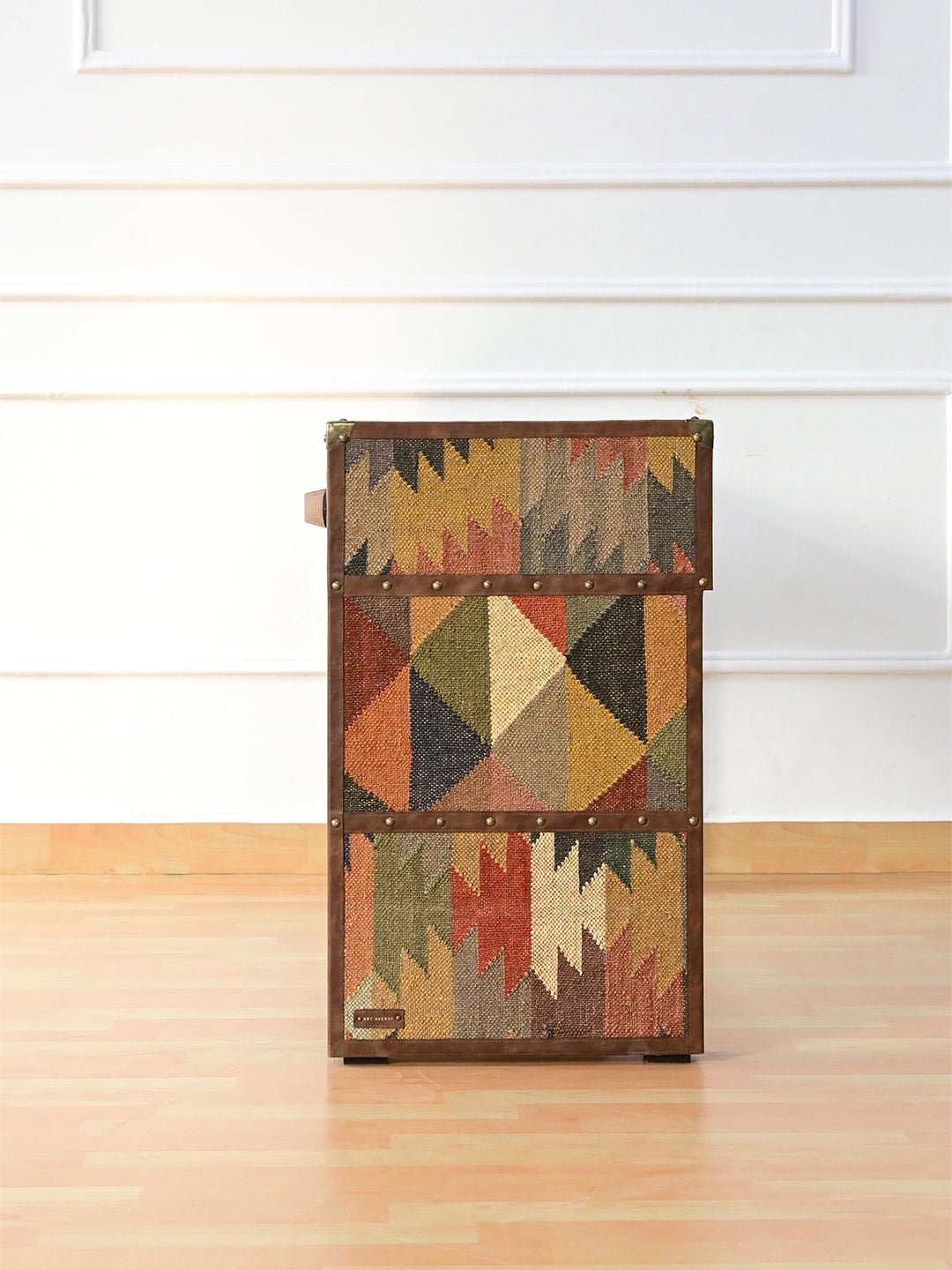 WALES_ LEATHER & KILIM OFFICE TABLE - ART AVENUE