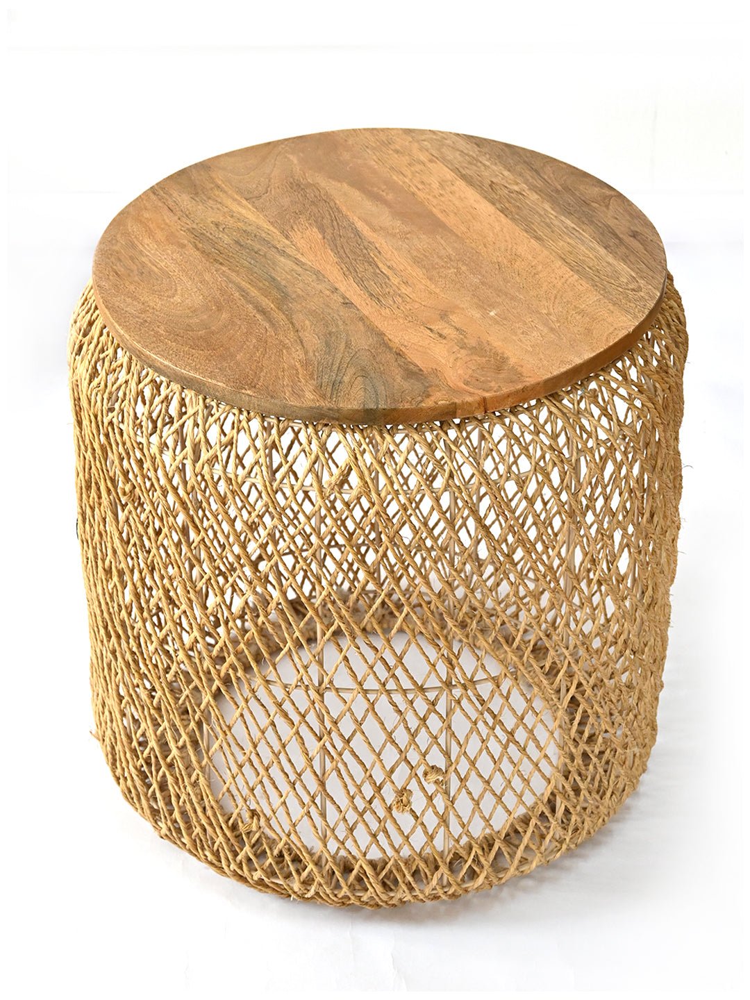 KOMAKI - MULTIPURPOSE JUTE SIDE TABLE - ART AVENUE
