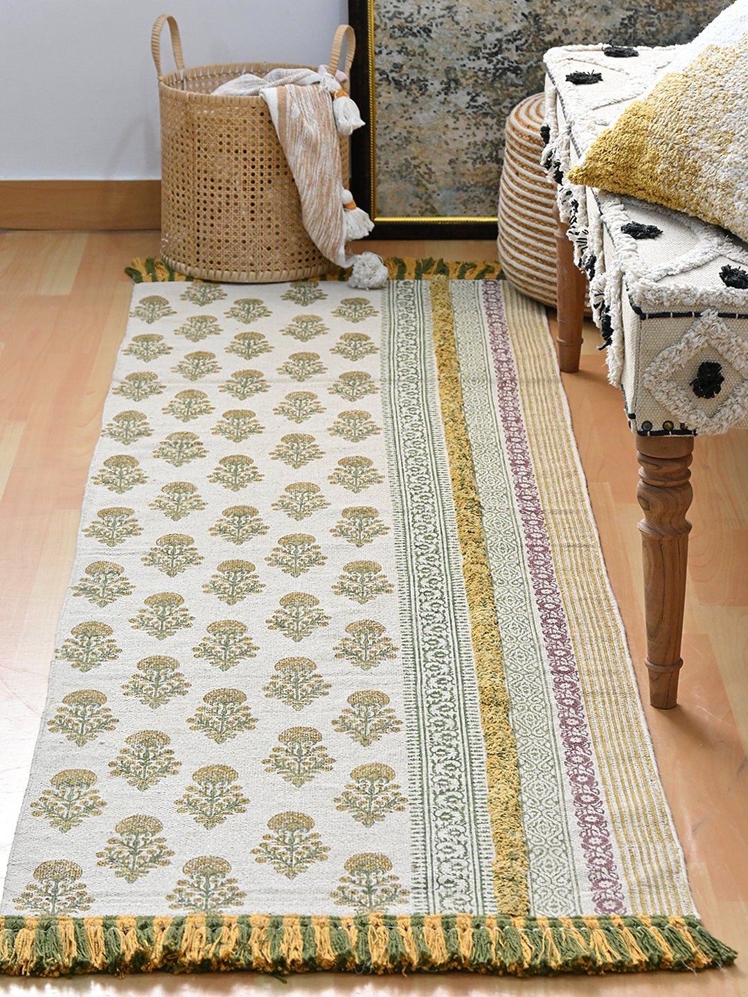 ANDREA- BLOCK PRINTED FLOOR RUNNER - ART AVENUE