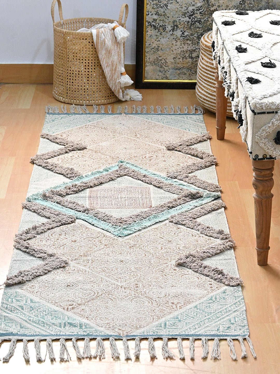 MARIA- BLOCK PRINTED FLOOR RUNNER - ART AVENUE