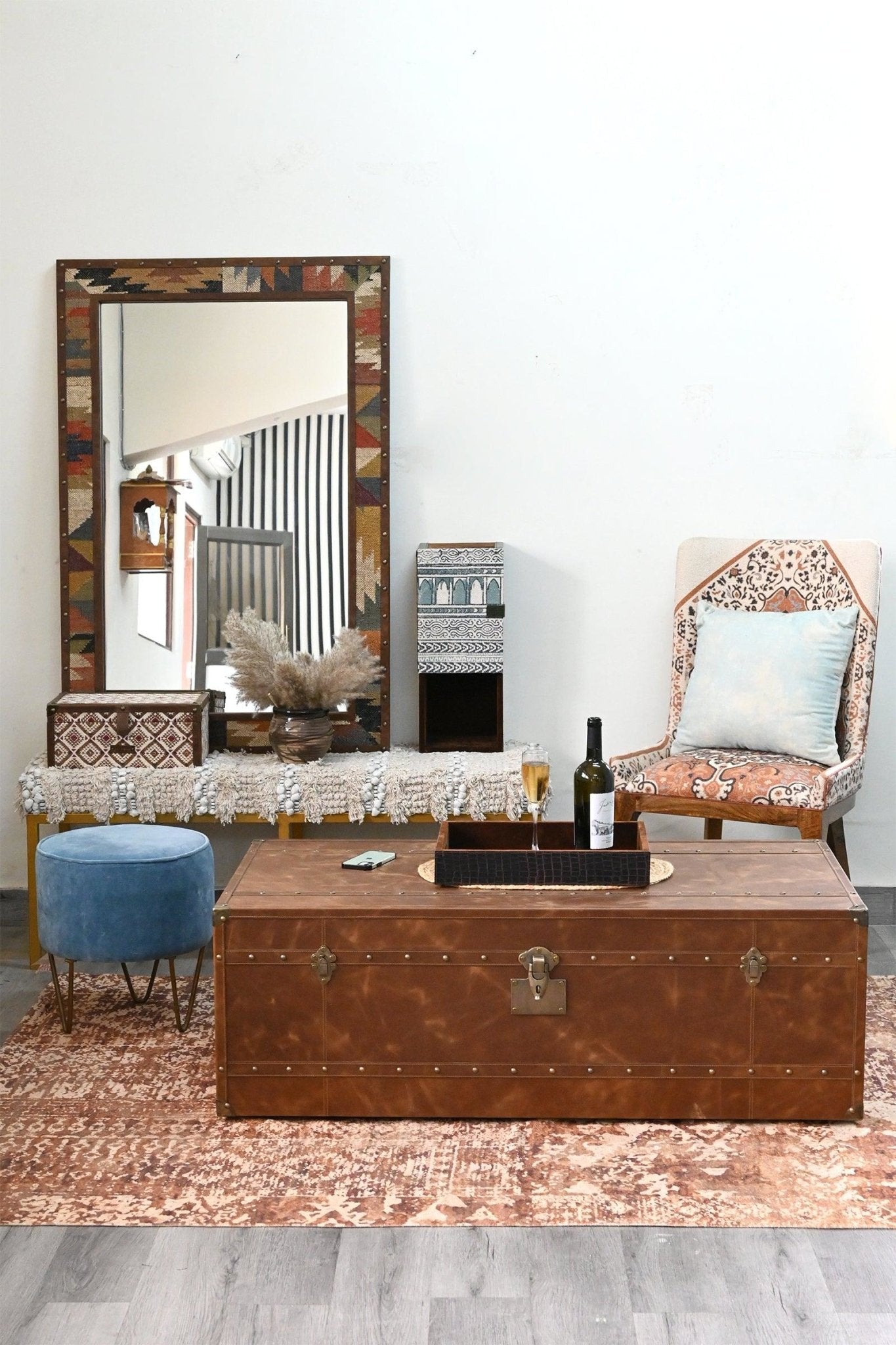 Leather Coffee Table Trunk — Art Avenue