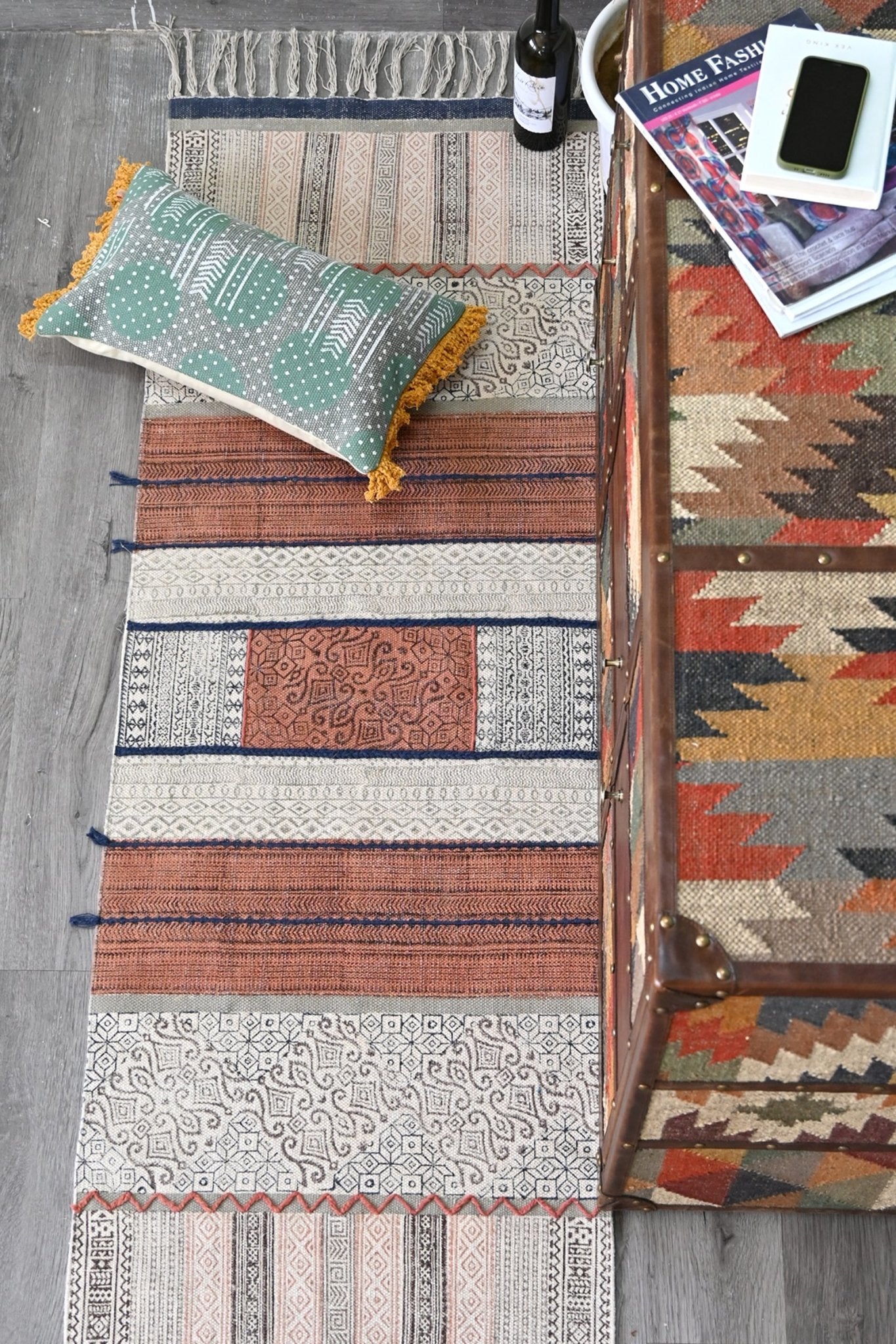 AURORA - BLOCK PRINTED FLOOR RUNNER - ART AVENUE