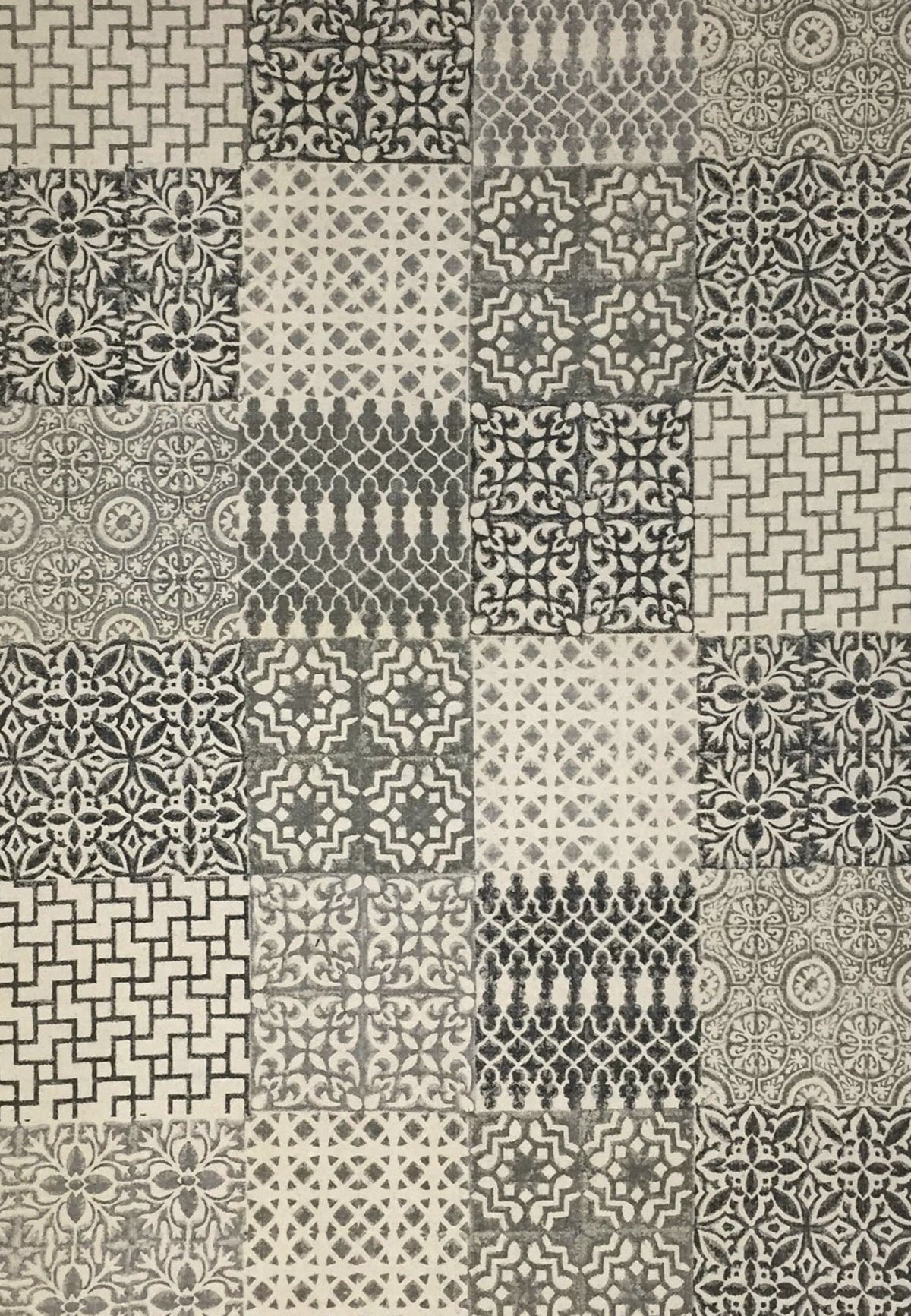 Citizen Block-Printed Cotton Dhurrie Rug in Black — Art Avenue