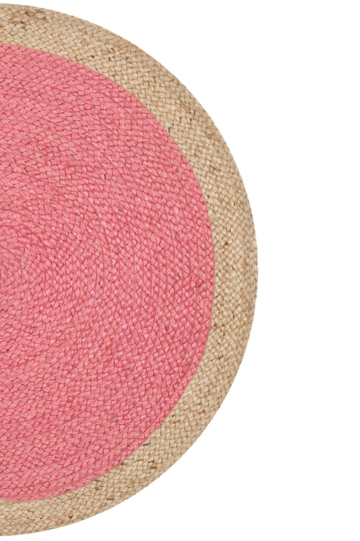 Croatia round jute rug room setting — Art Avenue India