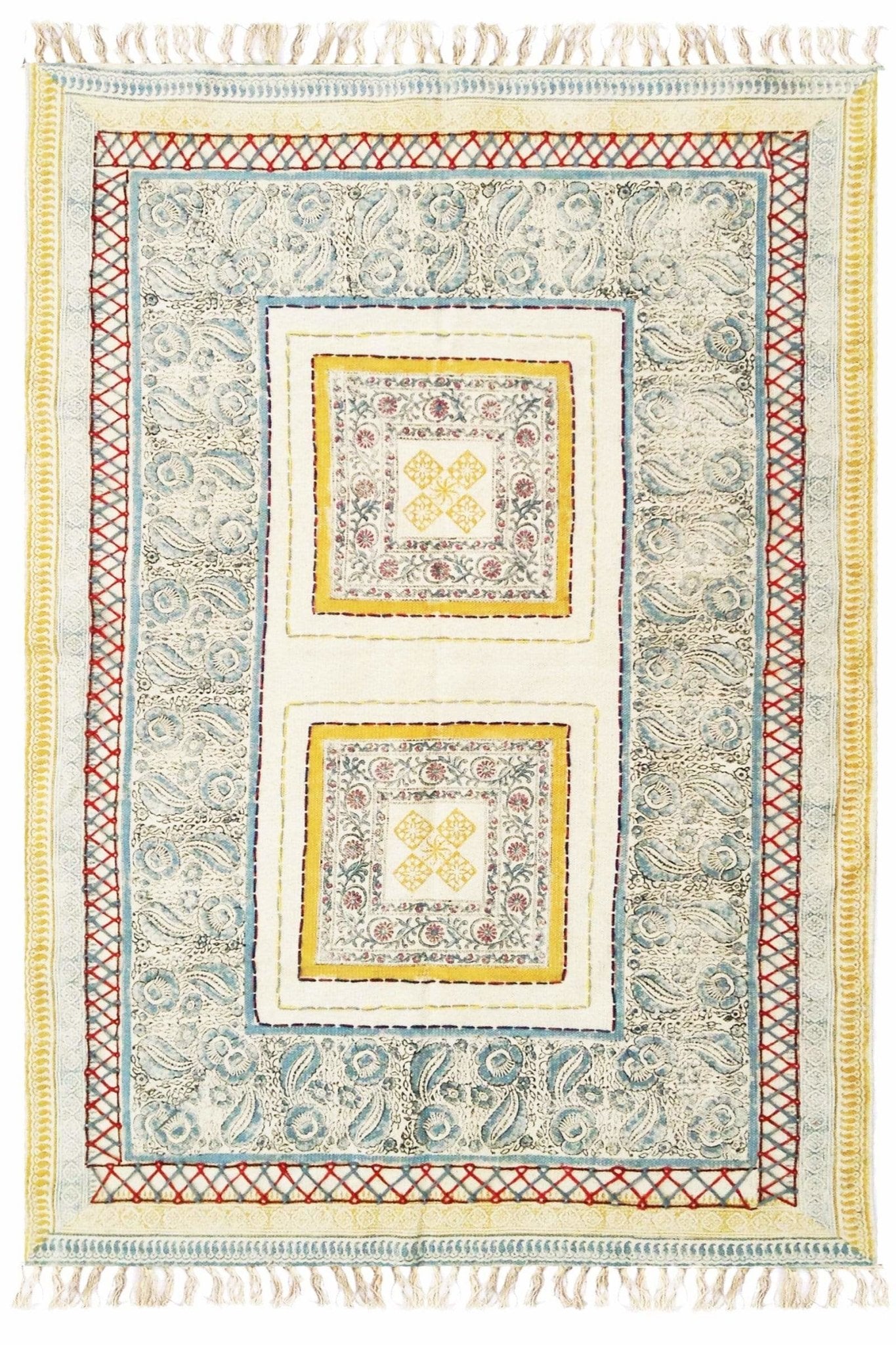JOLLY - BLOCK PRINTED RUG - ART AVENUE